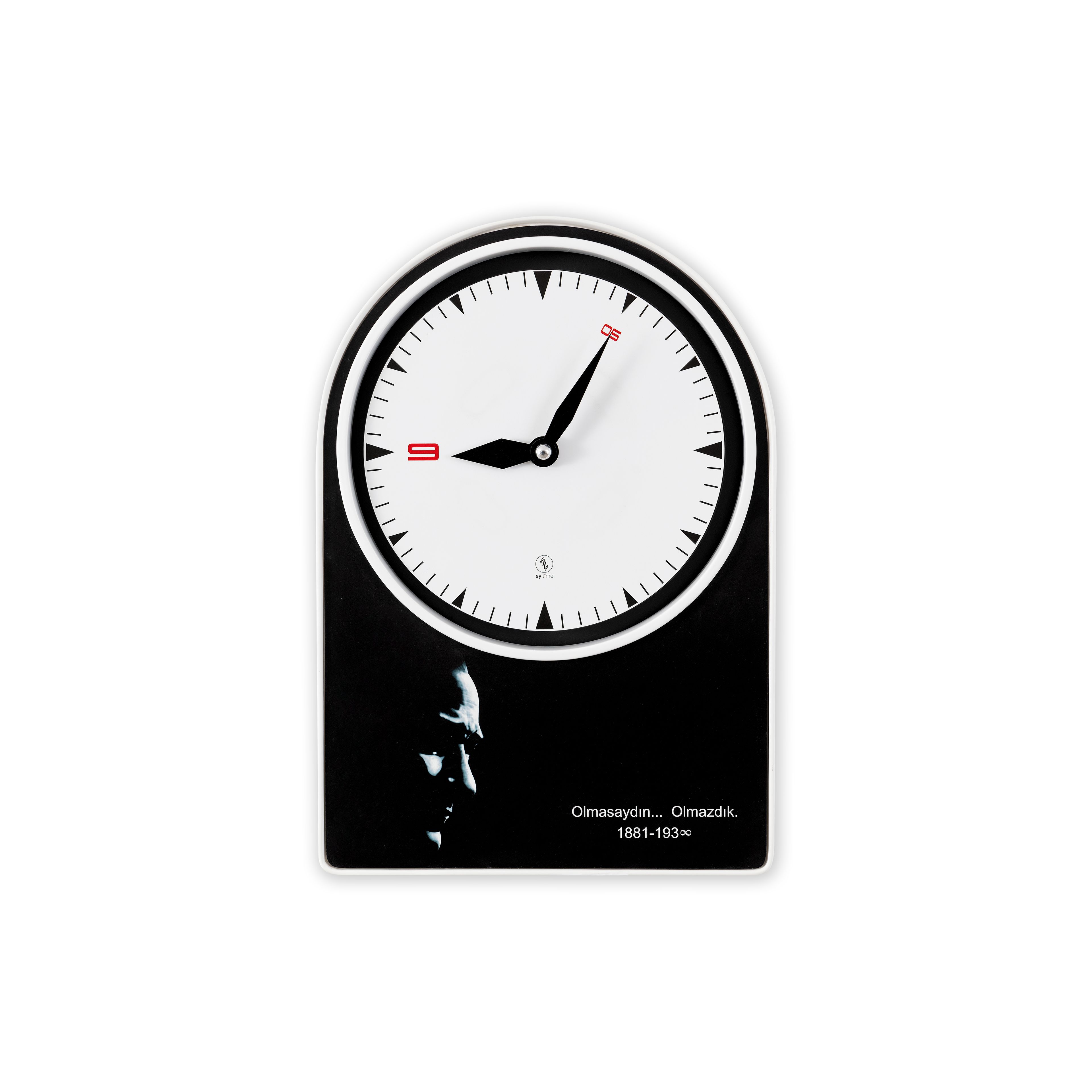 Thessaloniki Wall Clock 64 CM Patented Magnetic Dial System, Adjustable Hands, Fiberglass and Aluminum Design