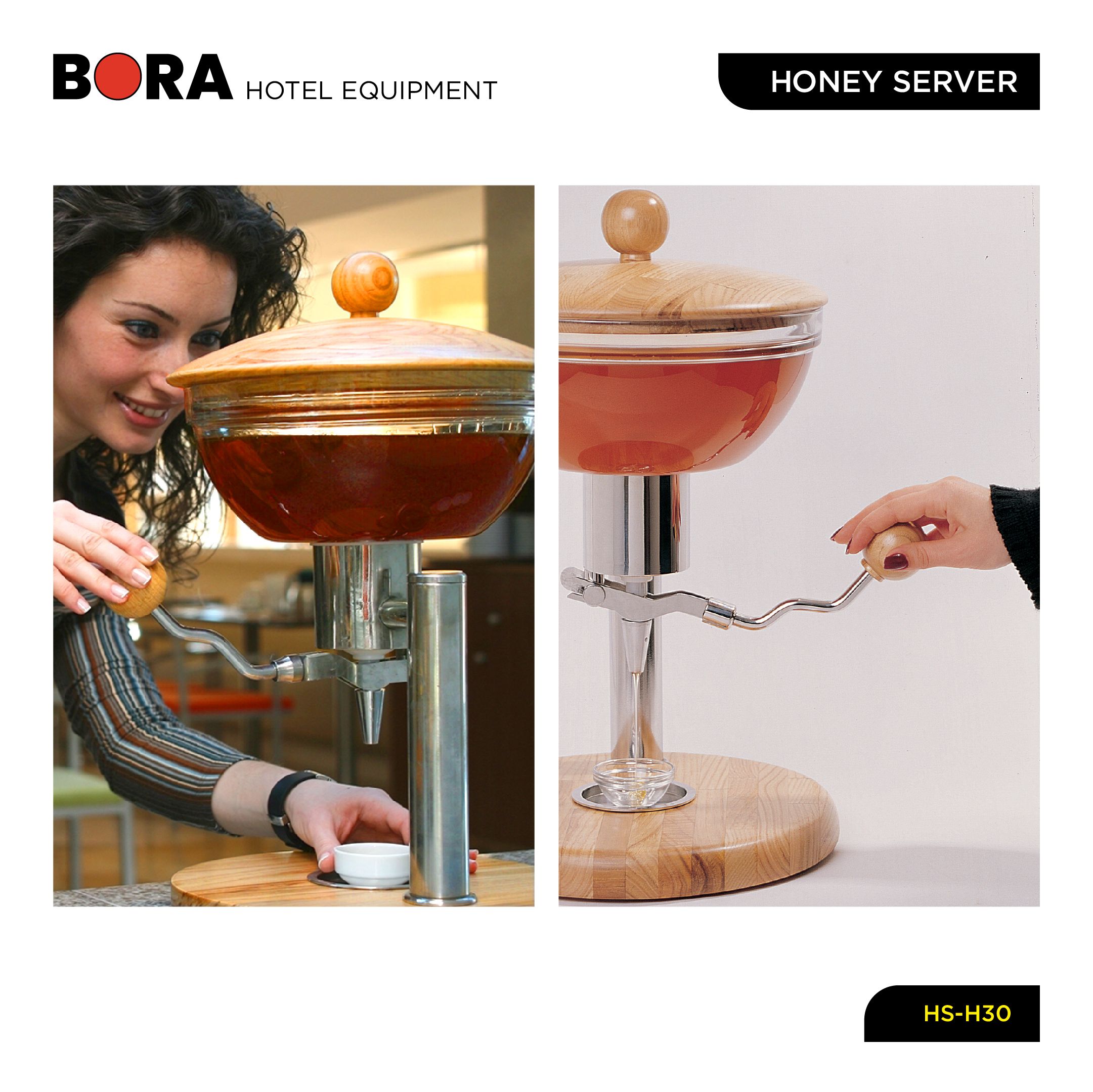 Honey Jar - Special Design Honey Server for Home, Hotel and Restaurant, Dispenses 10g Honey, Stylish, Durable - Balmatik