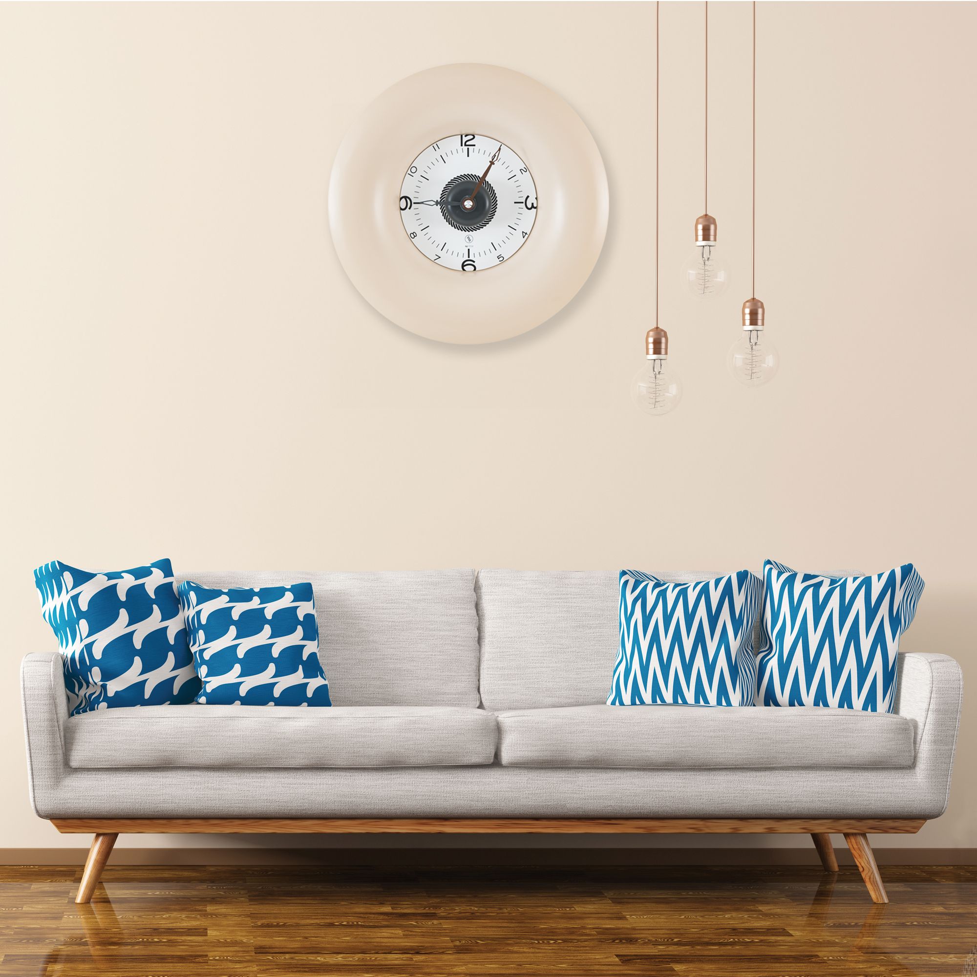 SY Time Datça 70 CM Duvar Saati - 6556 Patentli Manyetik Kadran Sistemi, Ayarlanabilir Kollar, Fiberglas ve Alüminyum Tasarım