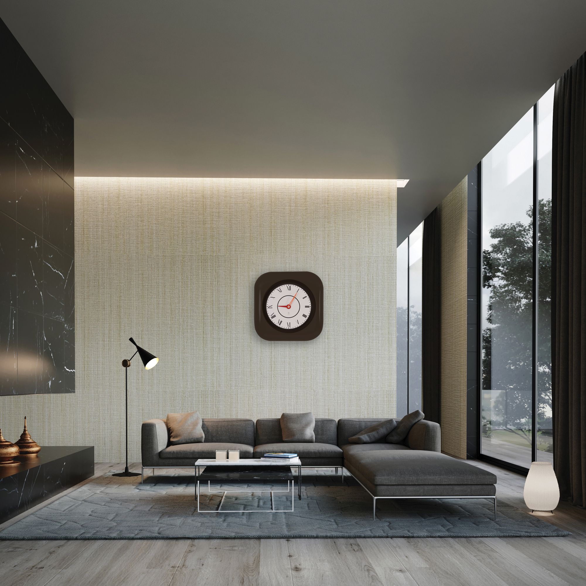 SY Time Knidos 80 CM Wall Clock - 7218 Patented Magnetic Dial System, Adjustable Hands, Fiberglass and Aluminum Design
