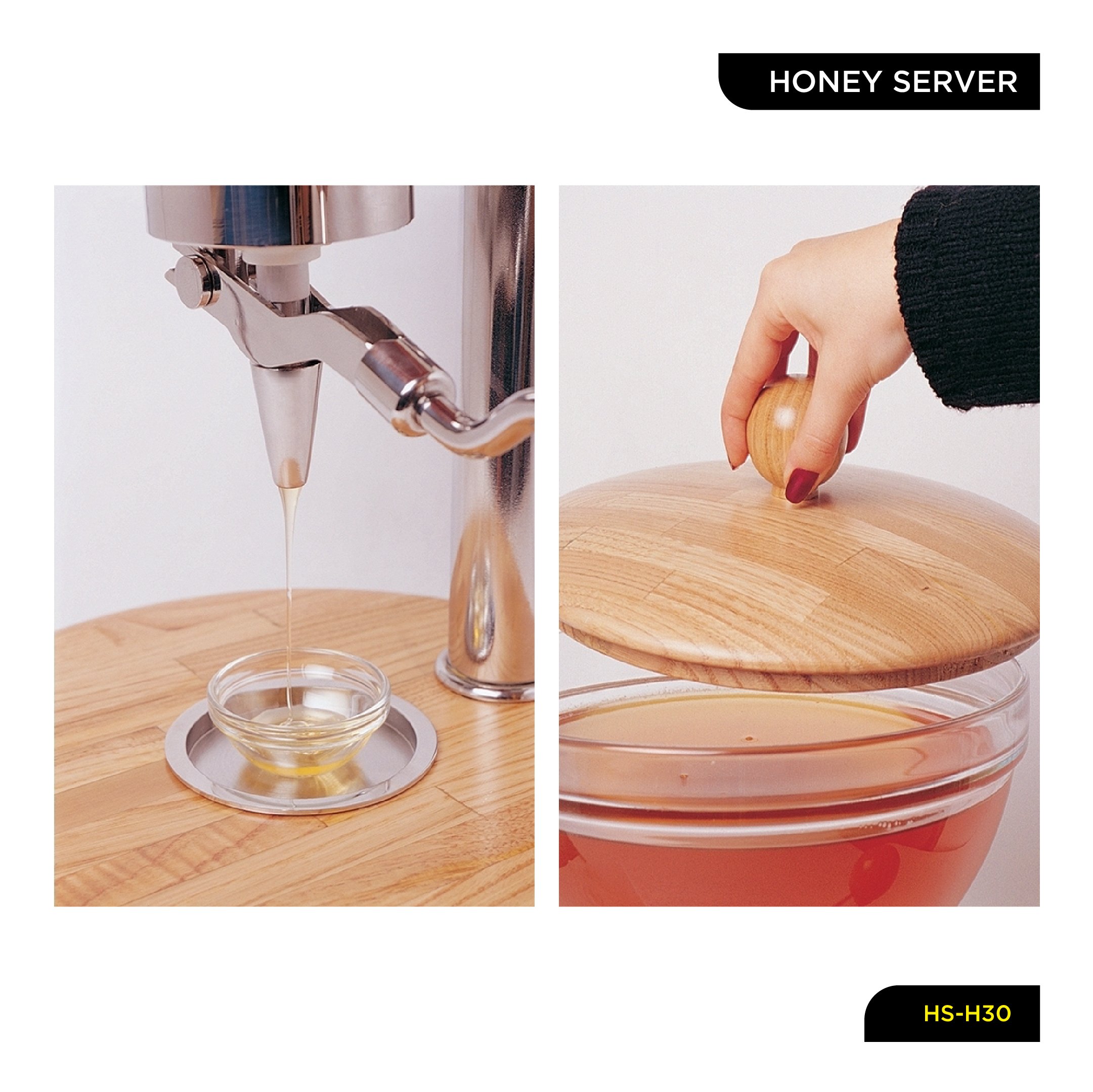 Honey Jar - Special Design Honey Server for Home, Hotel and Restaurant, Dispenses 10g Honey, Stylish, Durable - Balmatik