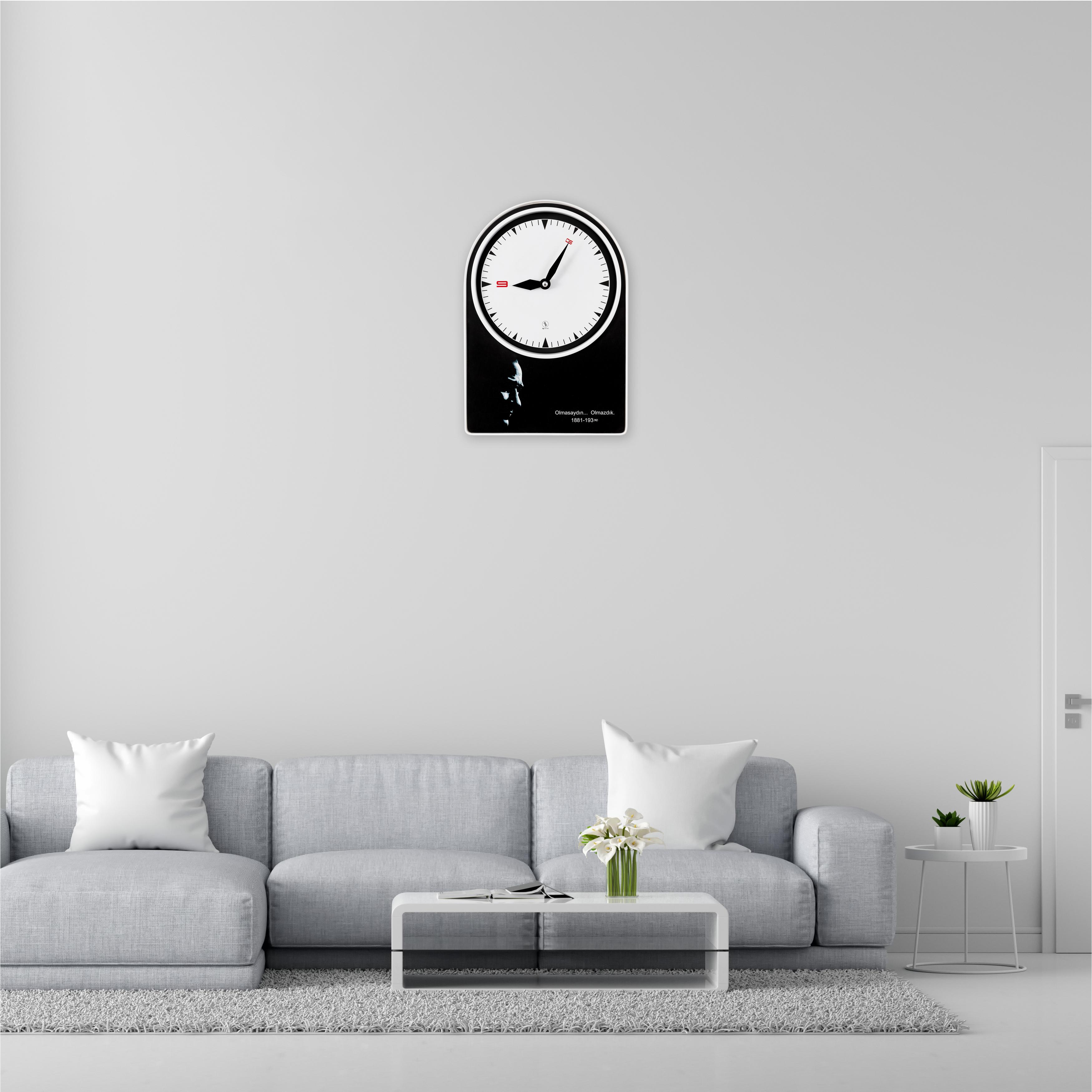 Thessaloniki Wall Clock 64 CM Patented Magnetic Dial System, Adjustable Hands, Fiberglass and Aluminum Design