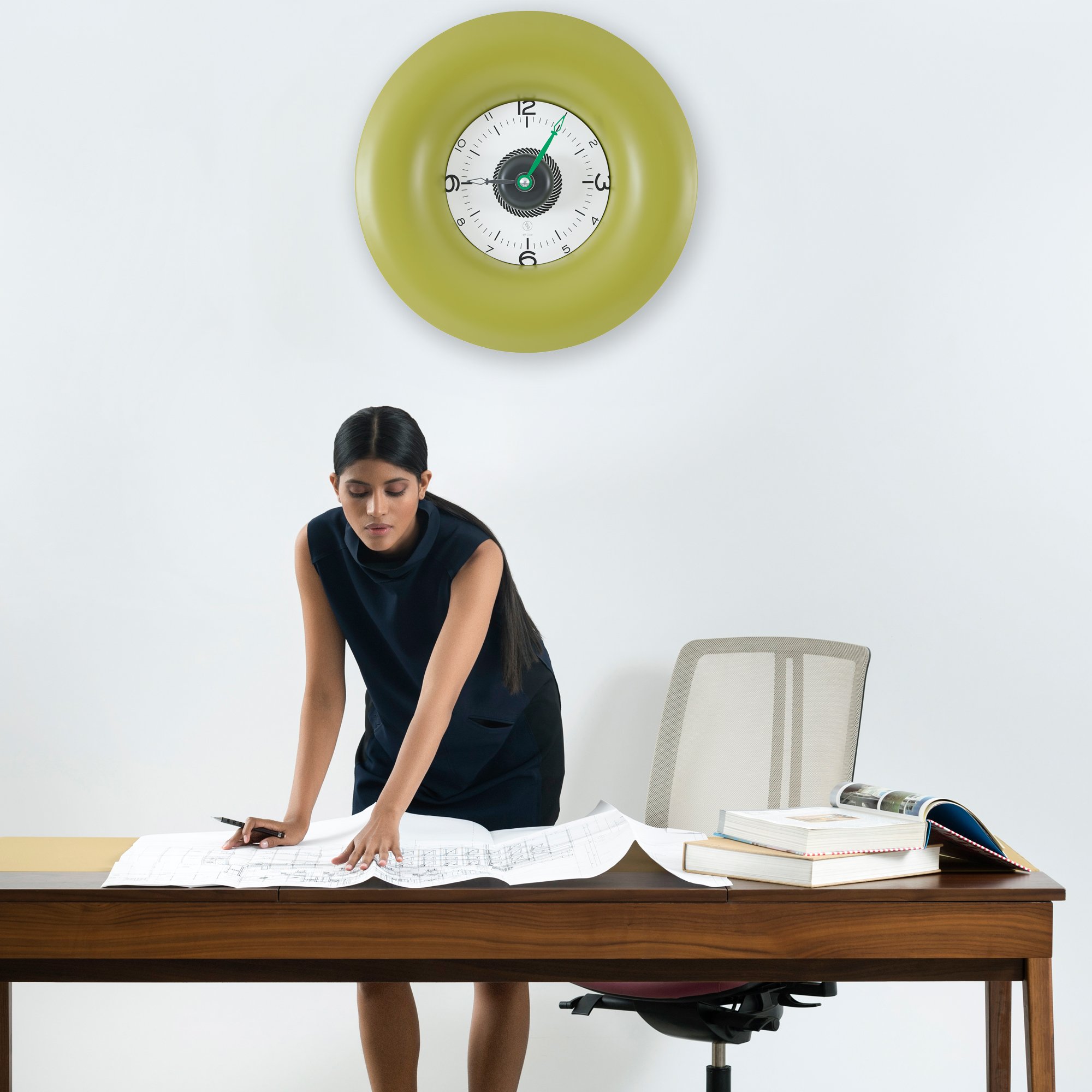 SY Time Datça 70 CM Duvar Saati - 6587 Patentli Manyetik Kadran Sistemi, Ayarlanabilir Kollar, Fiberglas ve Alüminyum Tasarım