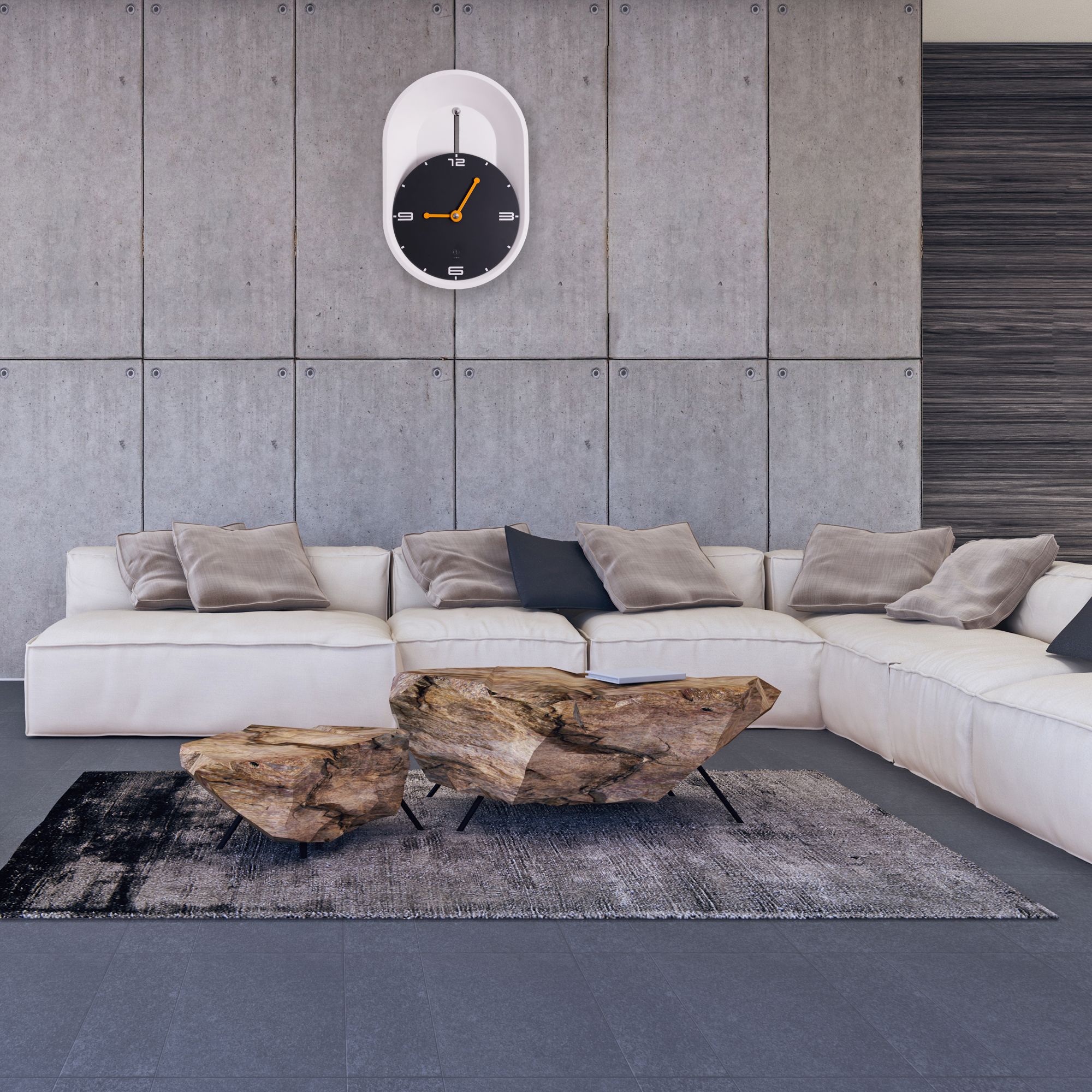 SY Time Aspendos 80 CM Duvar Saati Patentli Manyetik Kadran Sistemi, Ayarlanabilir Kollar, Fiberglas ve Alüminyum Tasarım