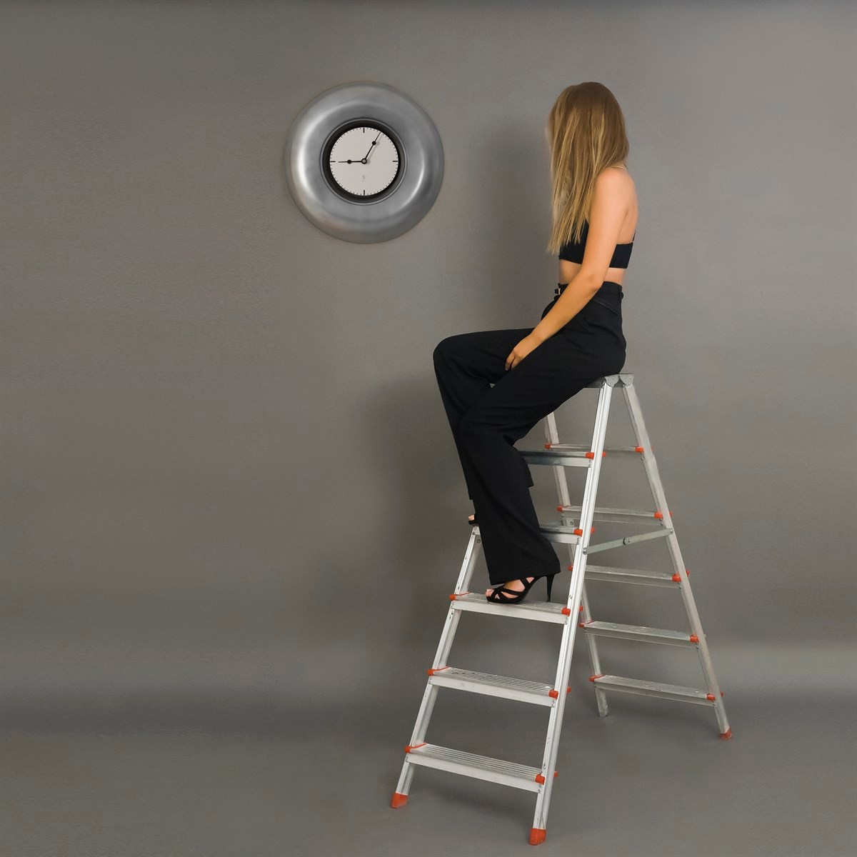 SY Time Cappadocia 60 CM Wall Clock - 9816 Patented Magnetic Dial System, Adjustable Hands, Fiberglass and Aluminum Design