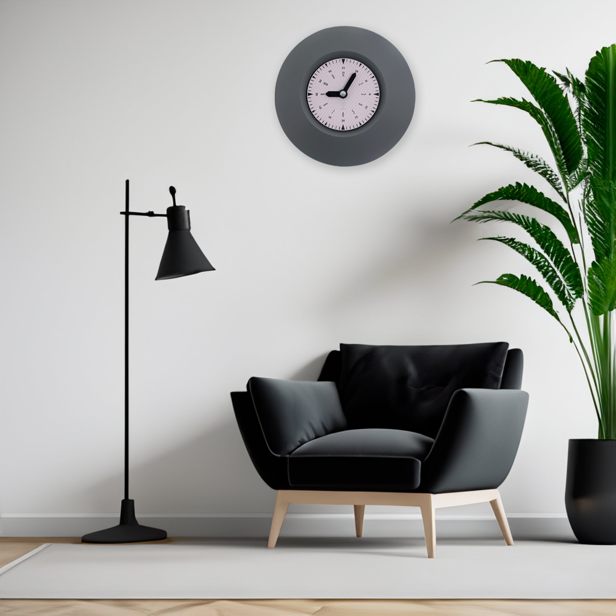 SY Time Assos 50 CM Duvar Saati - 9793 Patentli Manyetik Kadran Sistemi, Ayarlanabilir Kollar, Fiberglas ve Alüminyum Tasarım