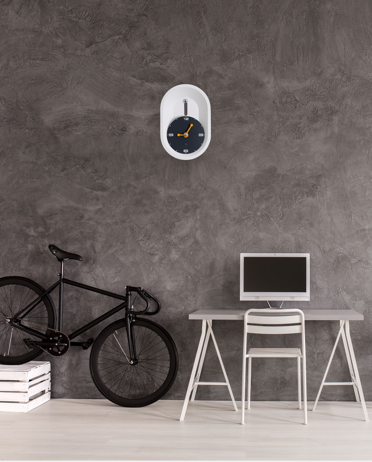 SY Time Aspendos 60 CM Wall Clock Patented Magnetic Dial System, Adjustable Arms, Fiberglass and Aluminum Design
