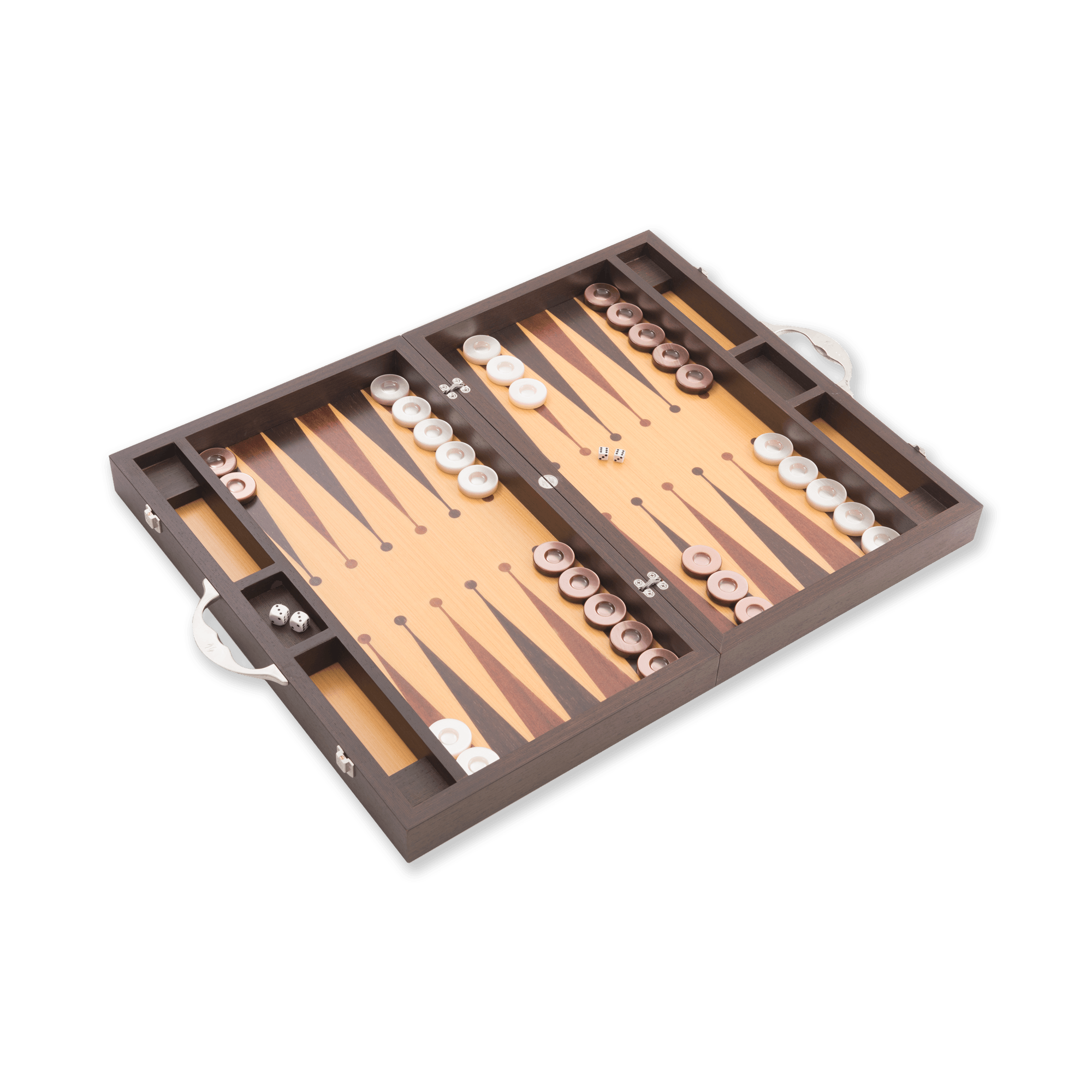 Era Backgammon 40 Handmade Backgammon Set - Personalized Premium with Ultramarine Leather, Custom Name and Logo, High Quality Wooden Board