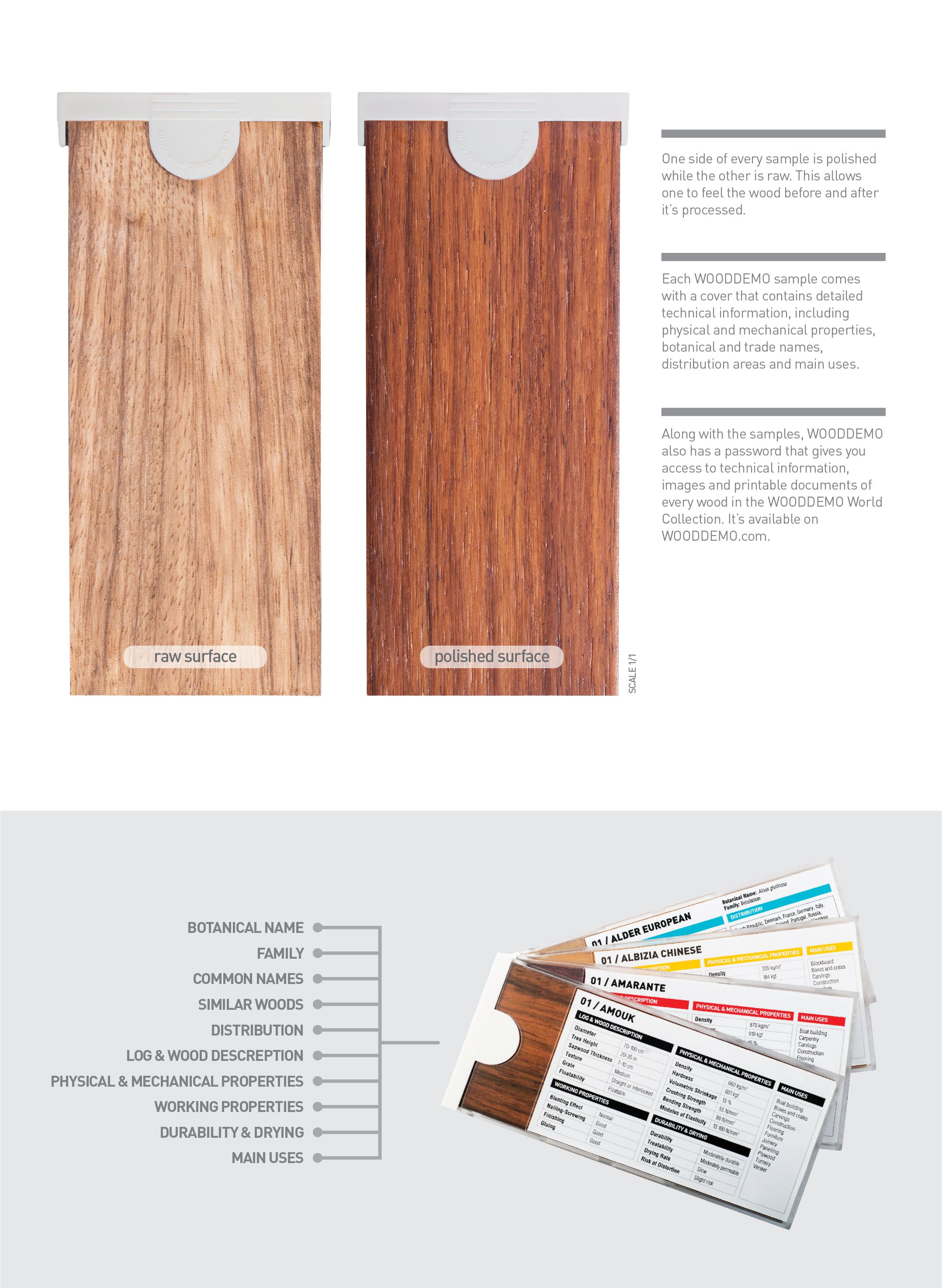 America 1-2-3 Wood Catalog - 75 Solid Wood Samples for Touch & Feel: Explore American Hardwoods, Polished and Untreated Wood