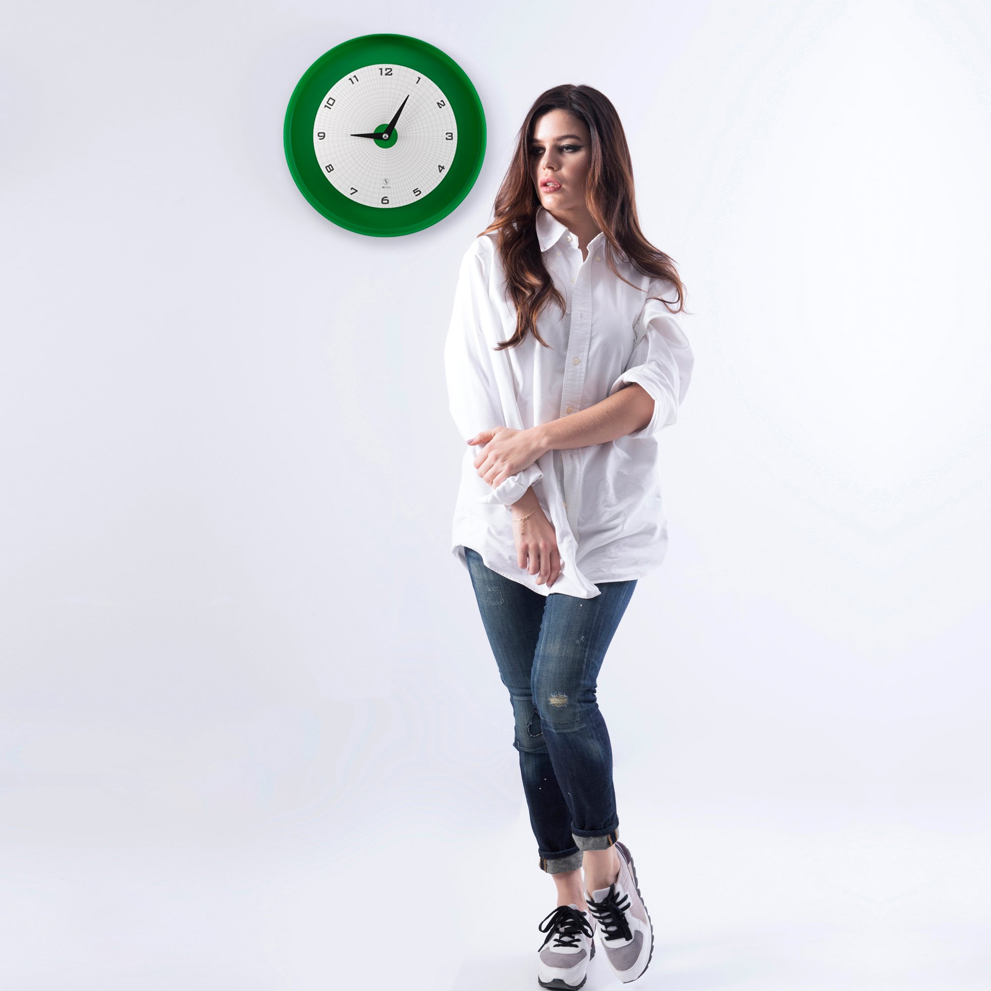 SY Time Adrasan 50 CM Duvar Saati - 7300 Patentli Manyetik Kadran Sistemi, Ayarlanabilir Kollar, Fiberglas ve Alüminyum Tasarım
