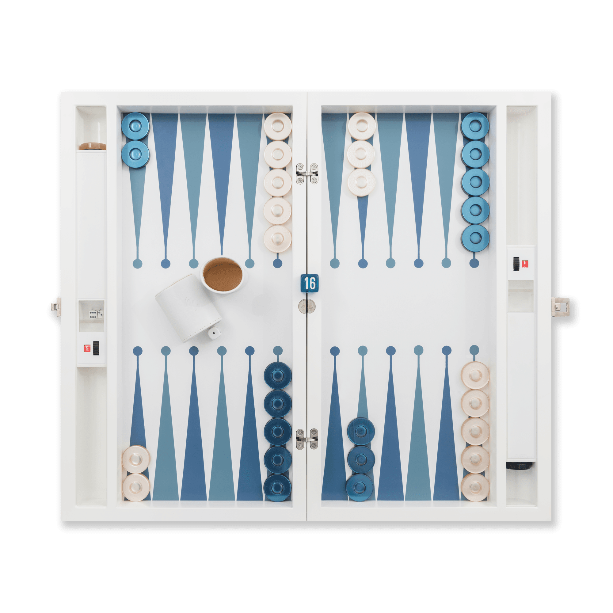 Era Backgammon 35 Handmade Backgammon Set - Personalized Premium with Ultramarine Leather, Custom Name and Logo, High Quality Wooden Board - 923