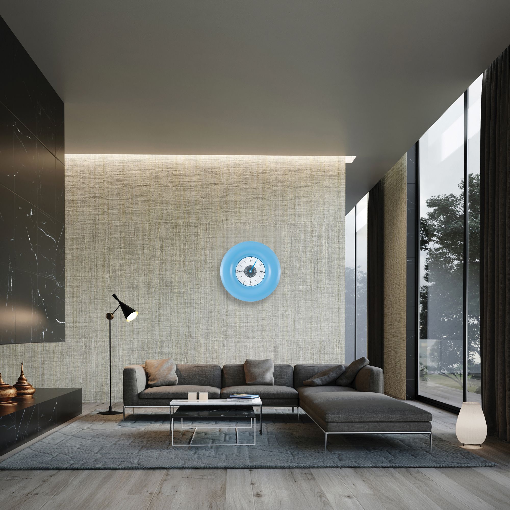 SY Time Datça 70 CM Duvar Saati - 6594 Patentli Manyetik Kadran Sistemi, Ayarlanabilir Kollar, Fiberglas ve Alüminyum Tasarım
