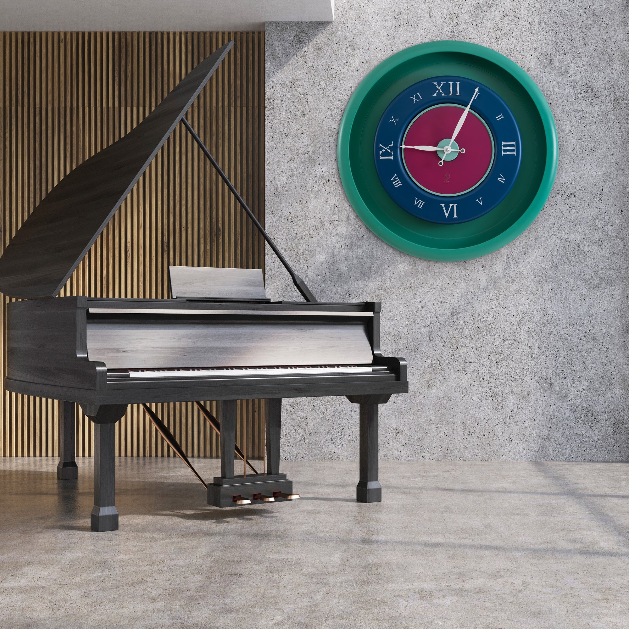 SY Time Zeugma 120 CM Duvar Saati - 7546 Patentli Manyetik Kadran Sistemi, Ayarlanabilir Kollar, Fiberglas ve Alüminyum Tasarım