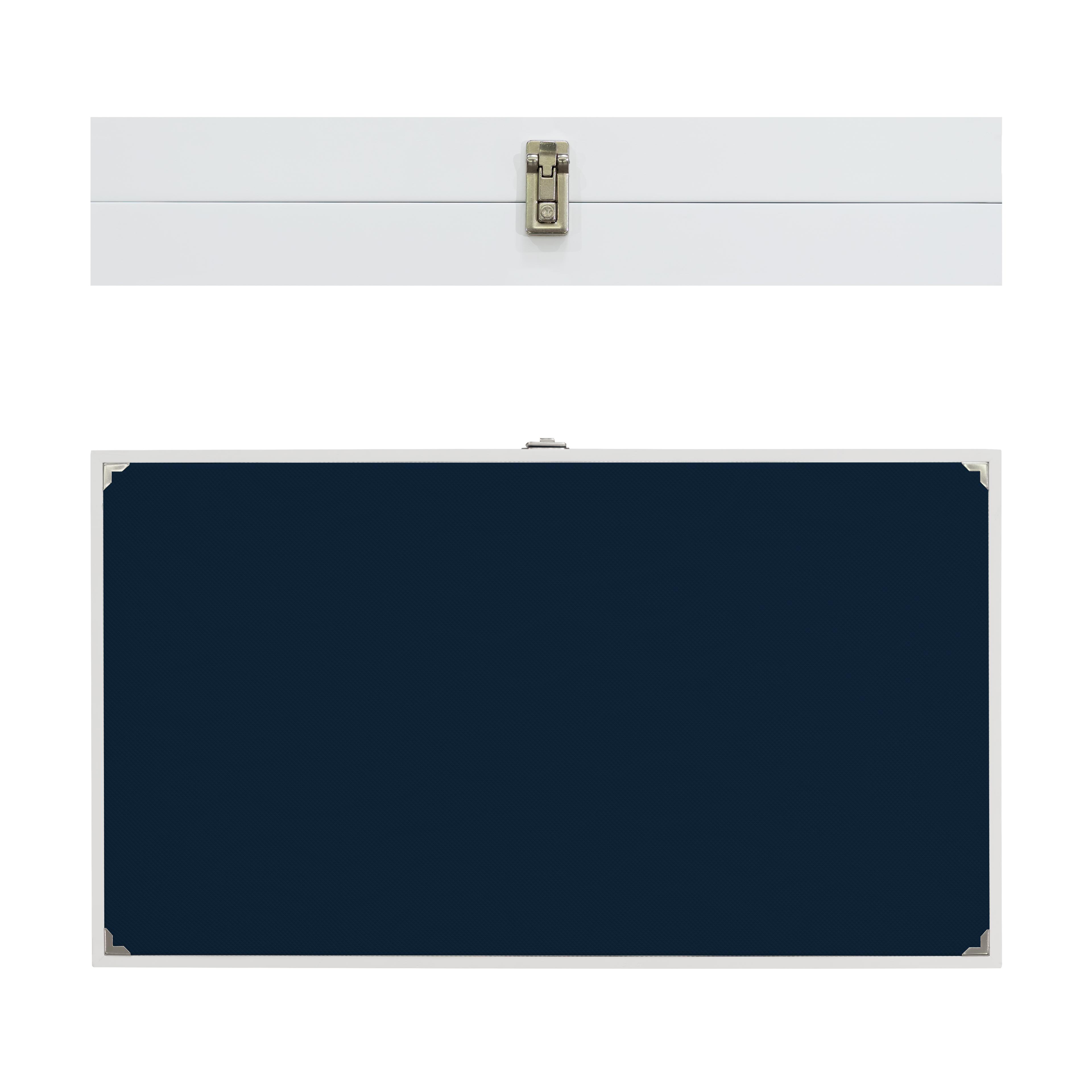 Era Backgammon 35 Handmade Backgammon Set - Personalized Premium with Ultramarine Leather, Custom Name and Logo, High Quality Wooden Board