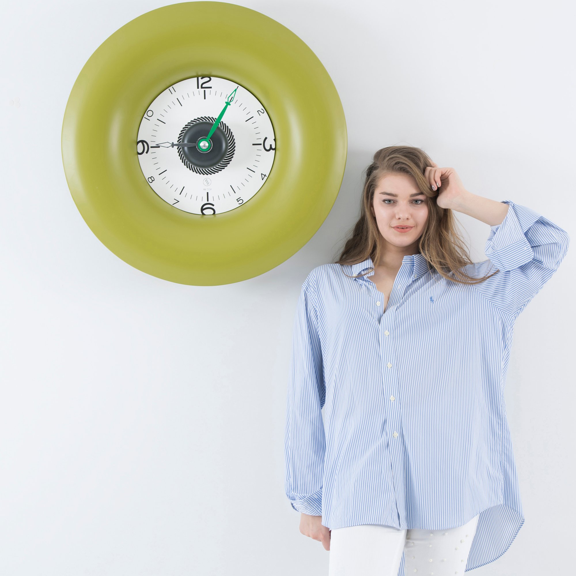 SY Time Datça 70 CM Duvar Saati - 6587 Patentli Manyetik Kadran Sistemi, Ayarlanabilir Kollar, Fiberglas ve Alüminyum Tasarım
