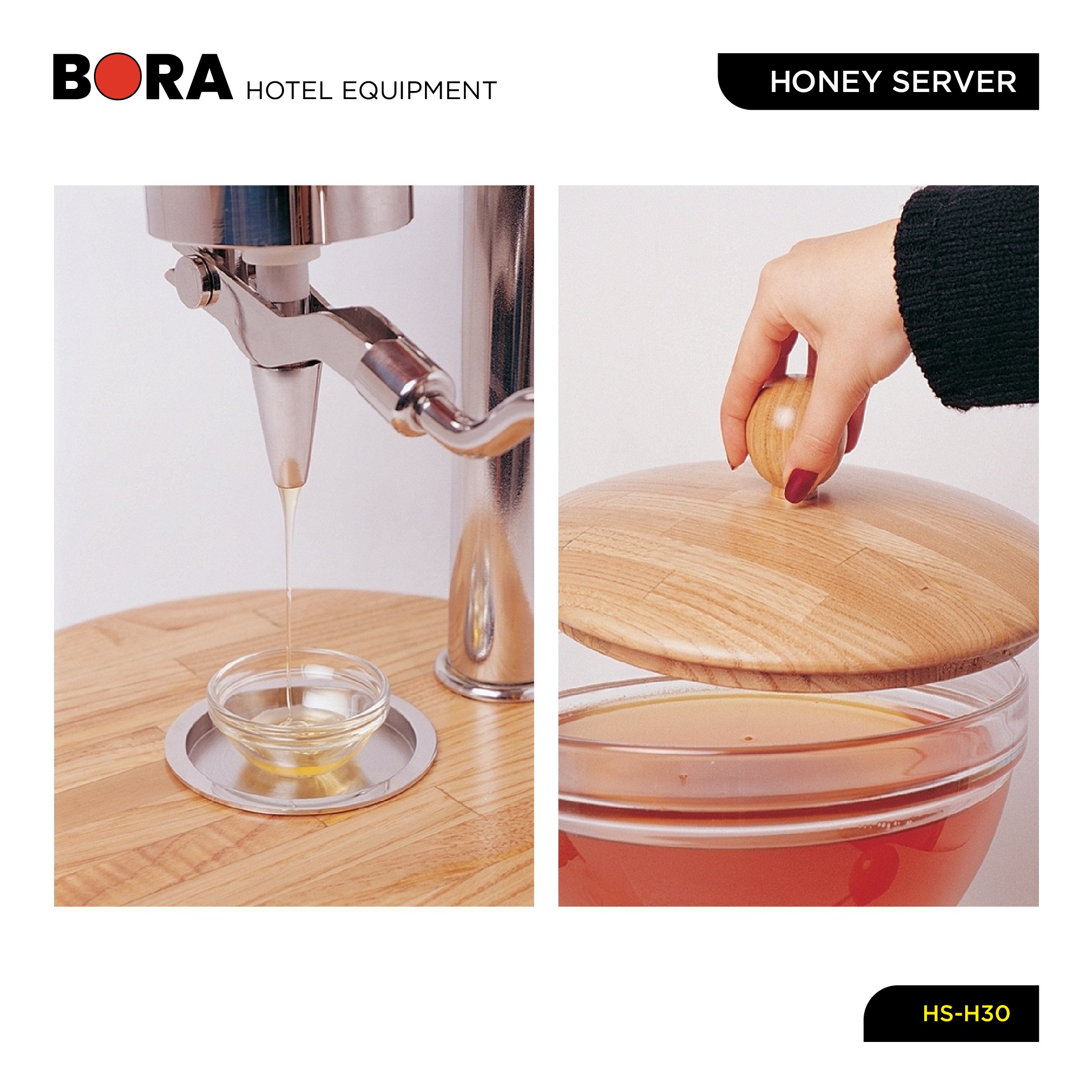 Honey Jar - Special Design Honey Server for Home, Hotel and Restaurant, Dispenses 10g Honey, Stylish, Durable - Balmatik