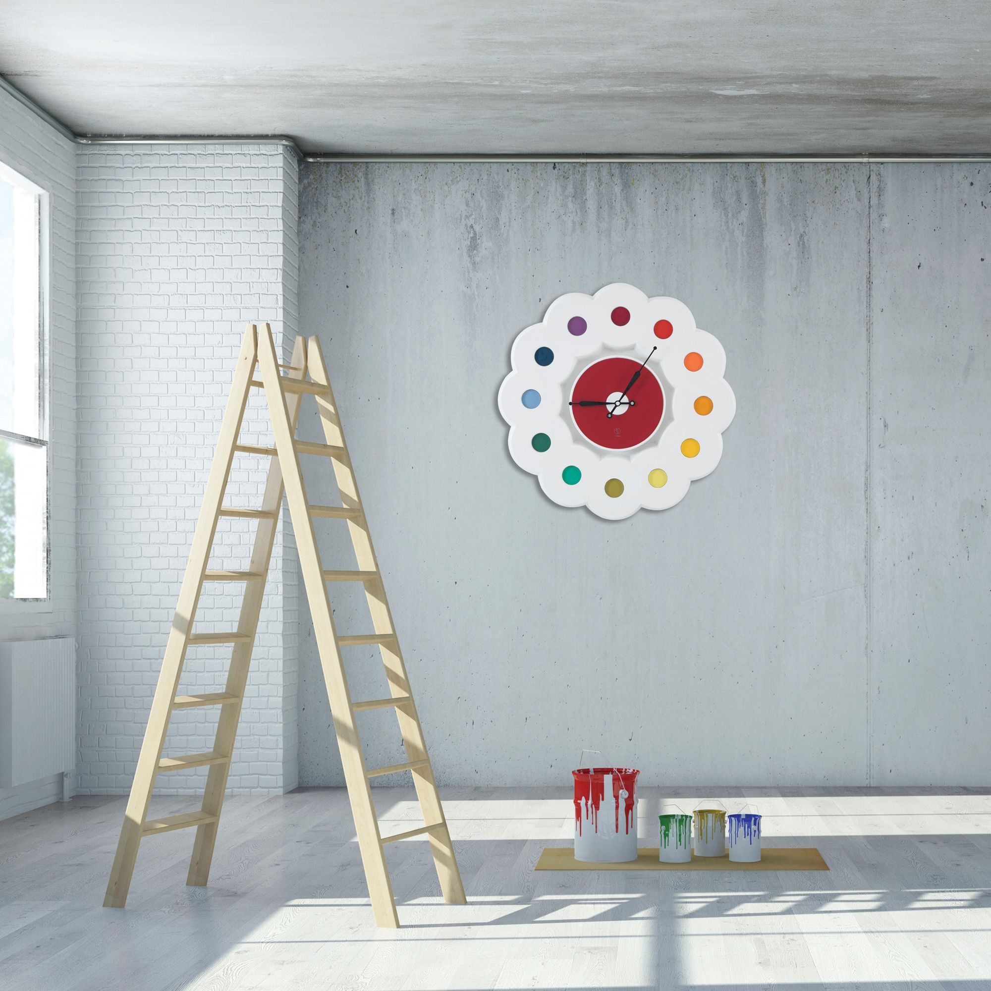 SY Time Hitit 120 CM Wall Clock Patented Magnetic Dial System, Adjustable Arms, Fiberglass and Aluminum Design