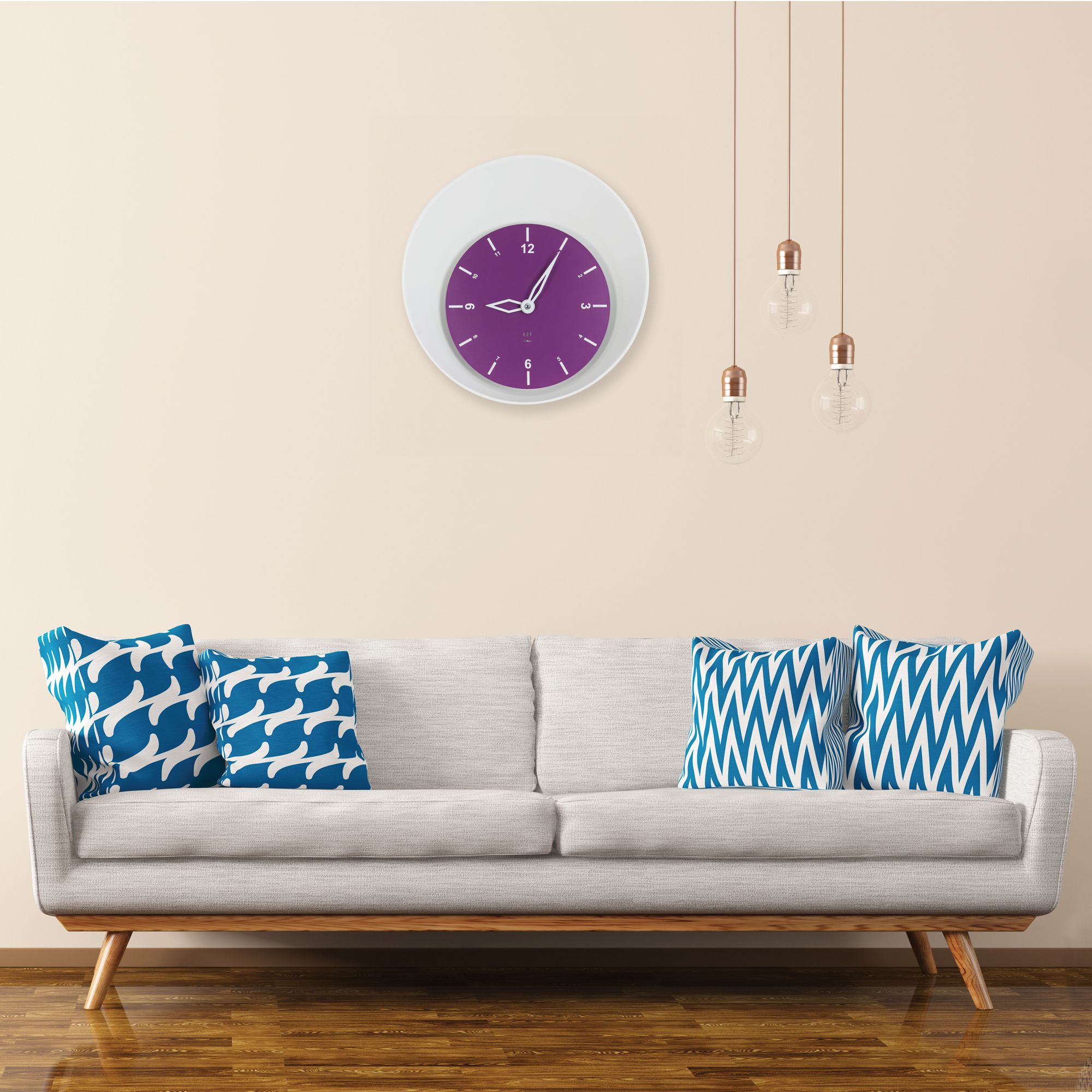 SY Time Termessos 50 CM Wall Clock - 9540 Patented Magnetic Dial System, Adjustable Hands, Fiberglass and Aluminum Design