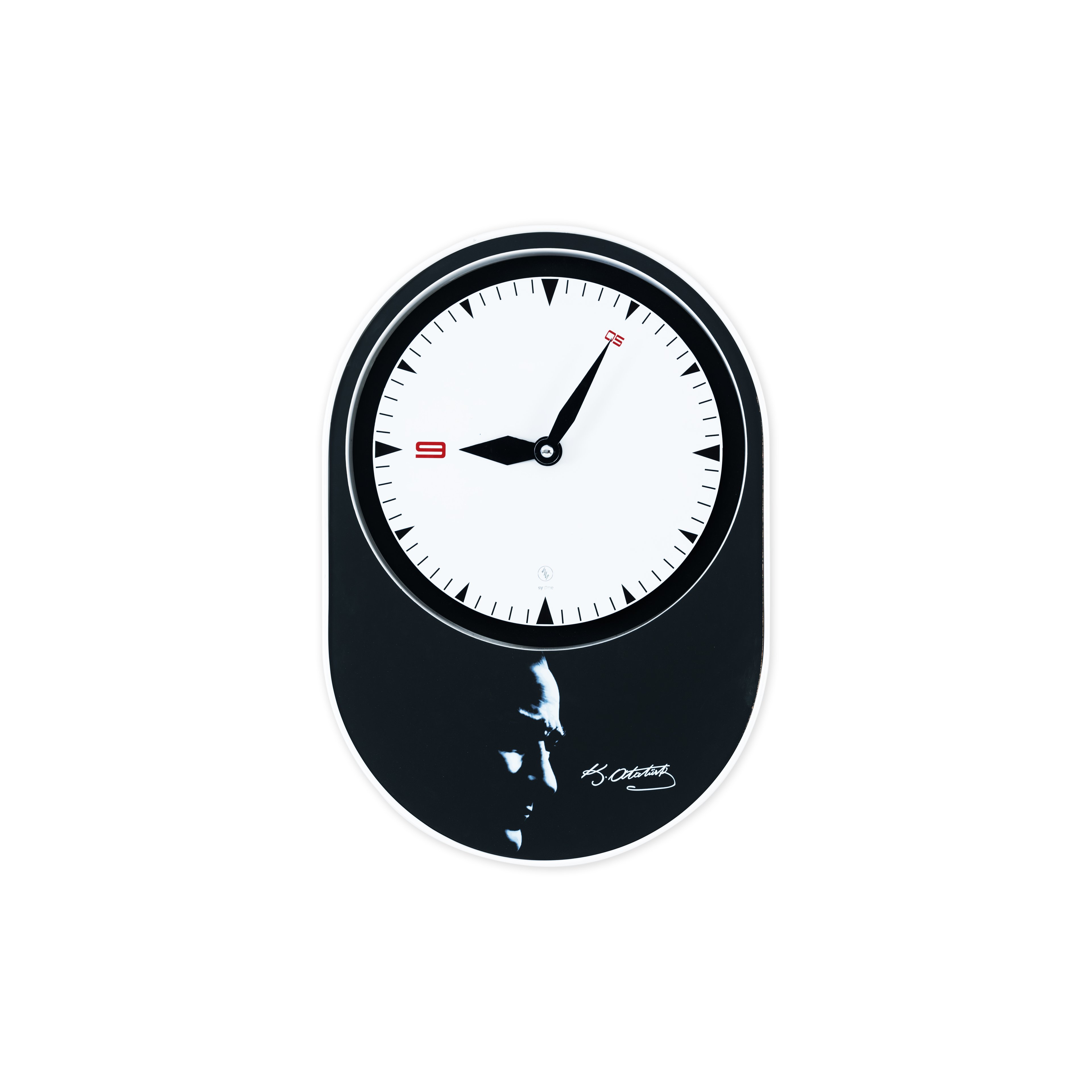 Dolmabahçe Wall Clock 64 CM Patented Magnetic Dial System, Adjustable Hands, Fiberglass and Aluminum Design