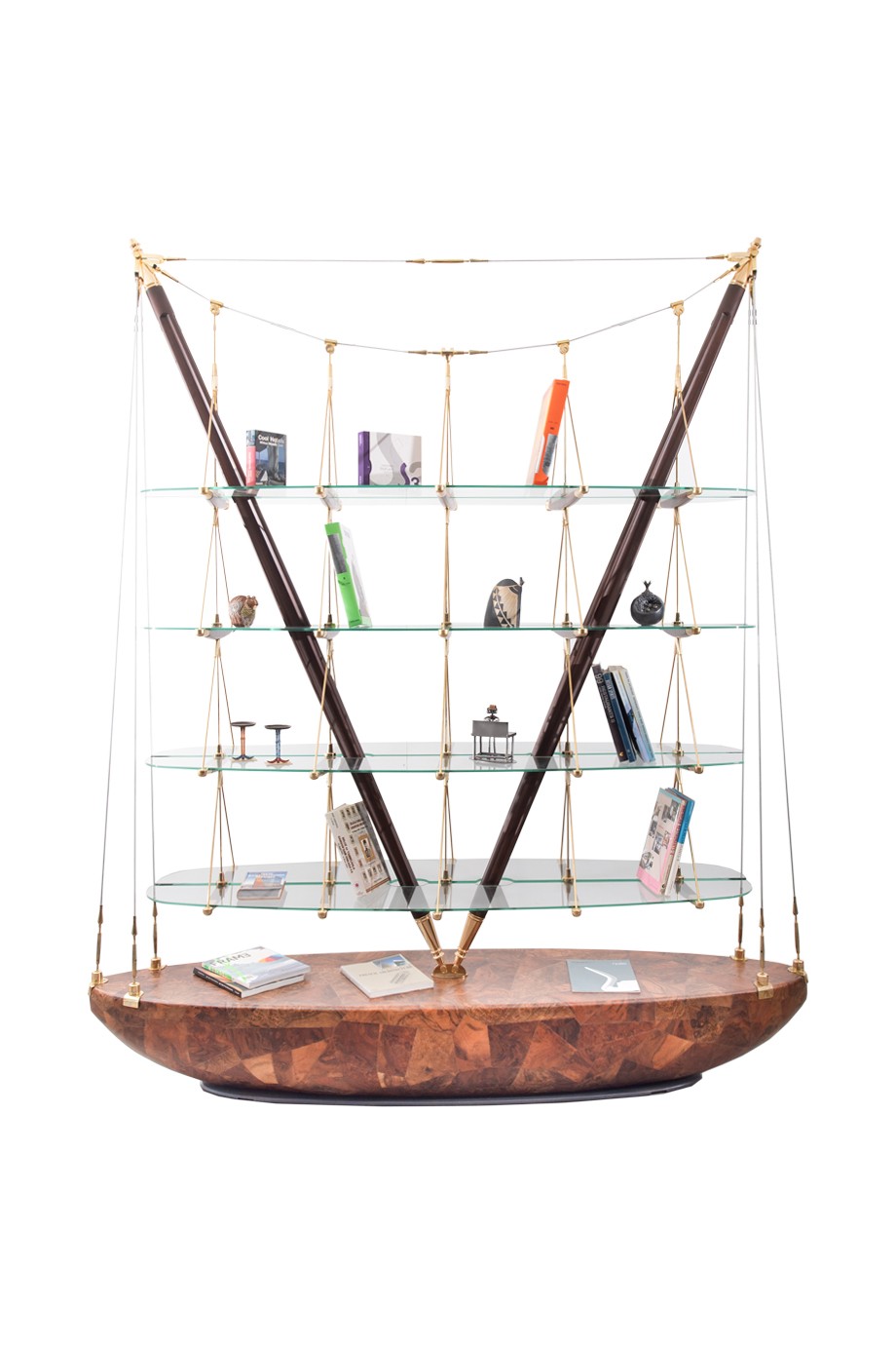 Magellan: Bookshelf and Alcohol Display Rack - Natural Series