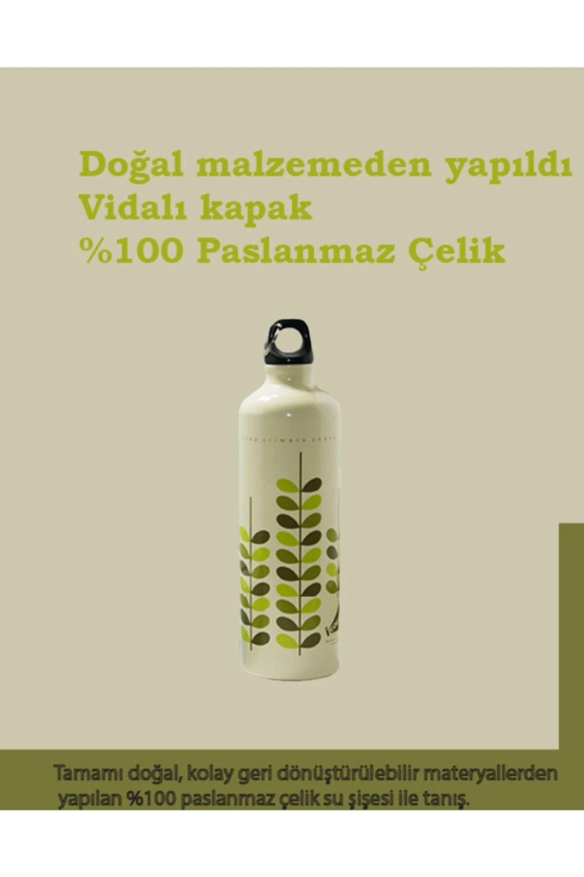 Tasarım Yeşil Su Matarası, Su Şişesi, Suluk, Çocuk Okul Su Şişesi