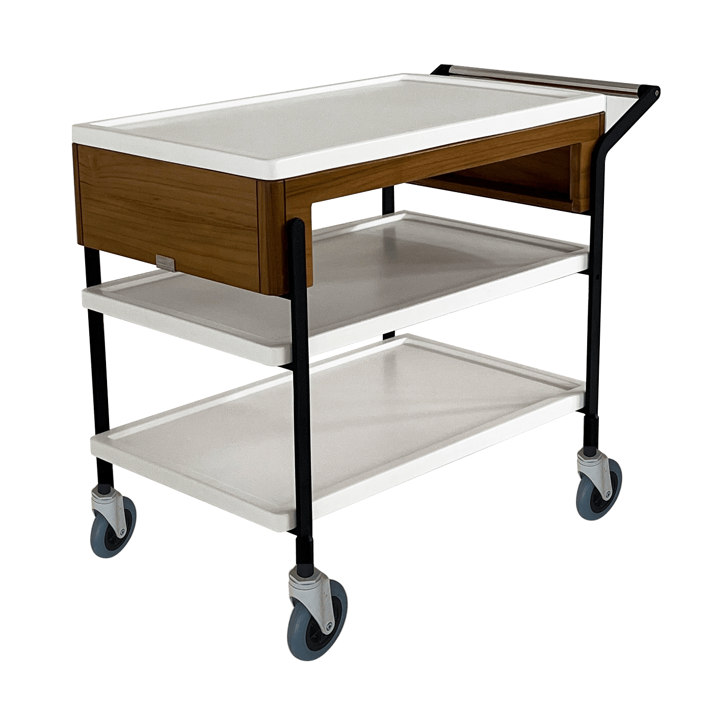 Versatile Serving Trolleys - Stainless Steel, Teak, Fiberglass Multi-Purpose, Meat&Fish, Standard, Classic Serving Trolleys for Indoor/Outdoor Use - Standard Service Cart