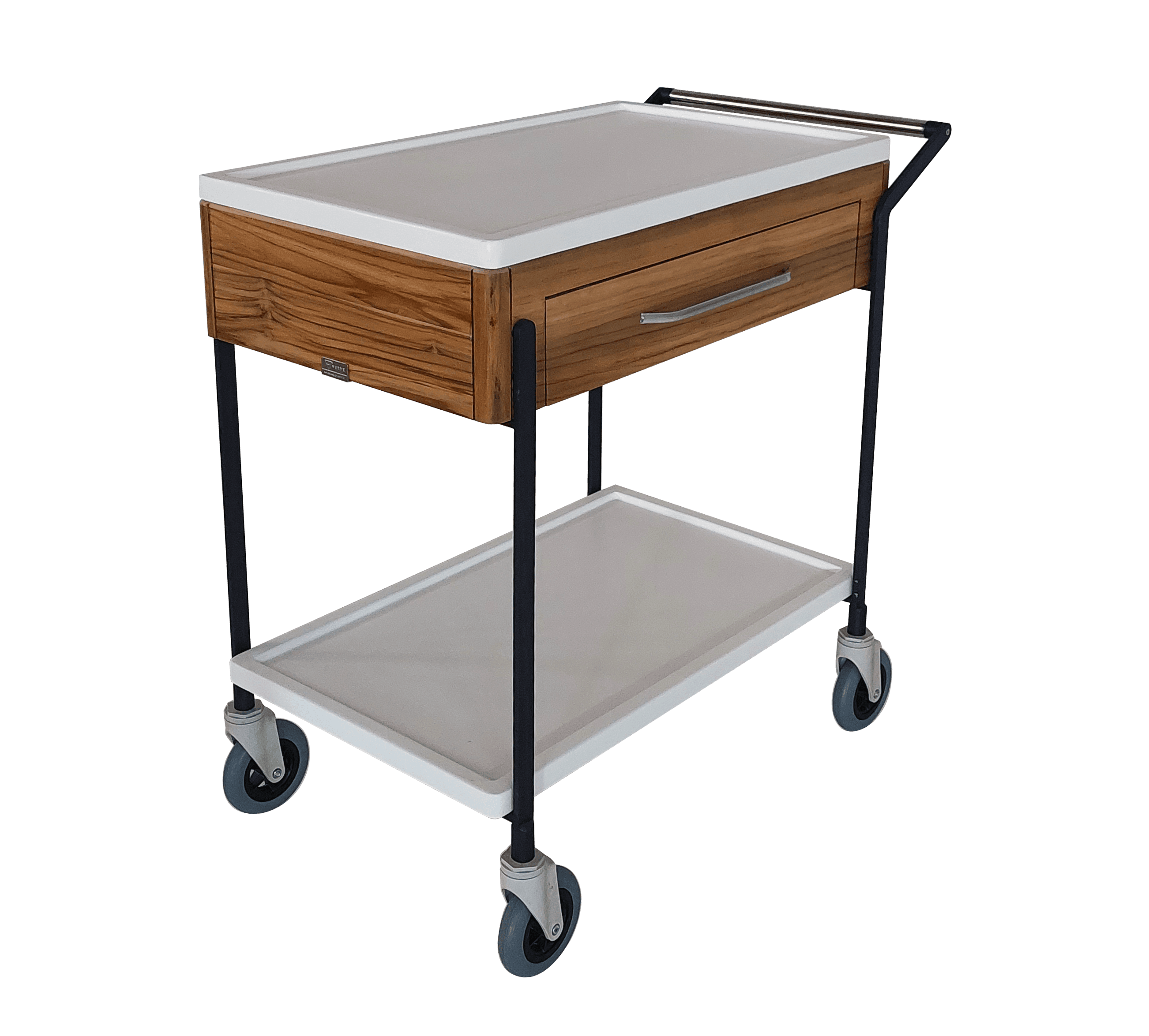 Versatile Serving Trolleys - Stainless Steel, Teak, Fiberglass Multi-Purpose, Meat&Fish, Standard, Classic Serving Trolleys for Indoor/Outdoor Use - Meat&Fish Service Cart