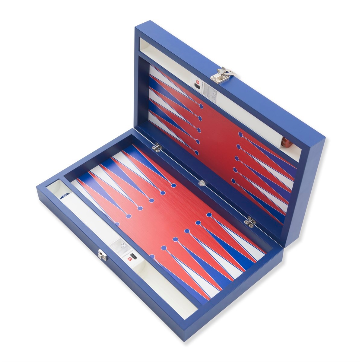 Fan Backgammon 35 - 3500 Handmade Backgammon Set - Personalized Premium with Ultramarine Leather, Custom Name and Logo, High Quality Wooden Board