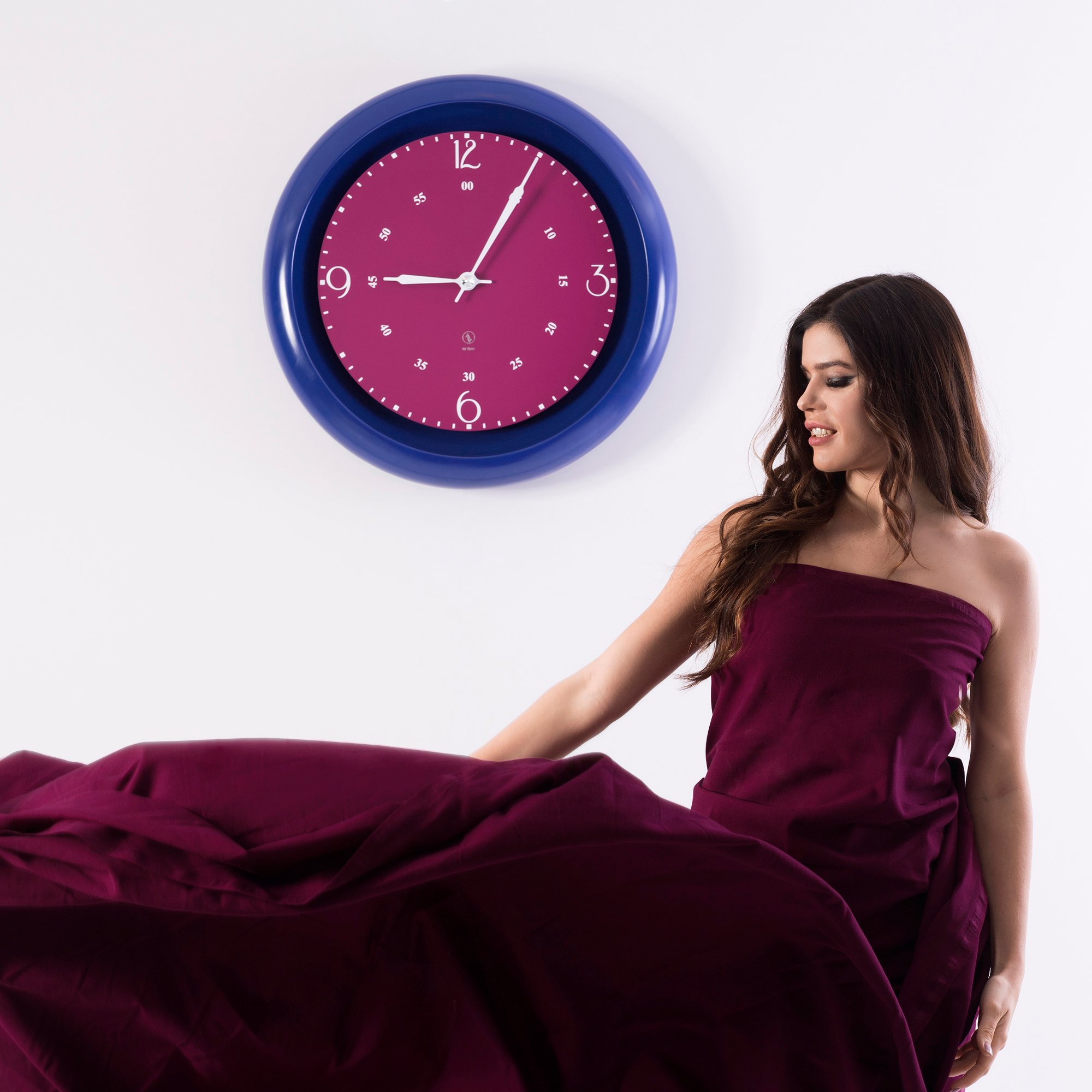 SY Time İbora 70 CM Duvar Saati - 7003 Patentli Manyetik Kadran Sistemi, Ayarlanabilir Kollar, Fiberglas ve Alüminyum Tasarım