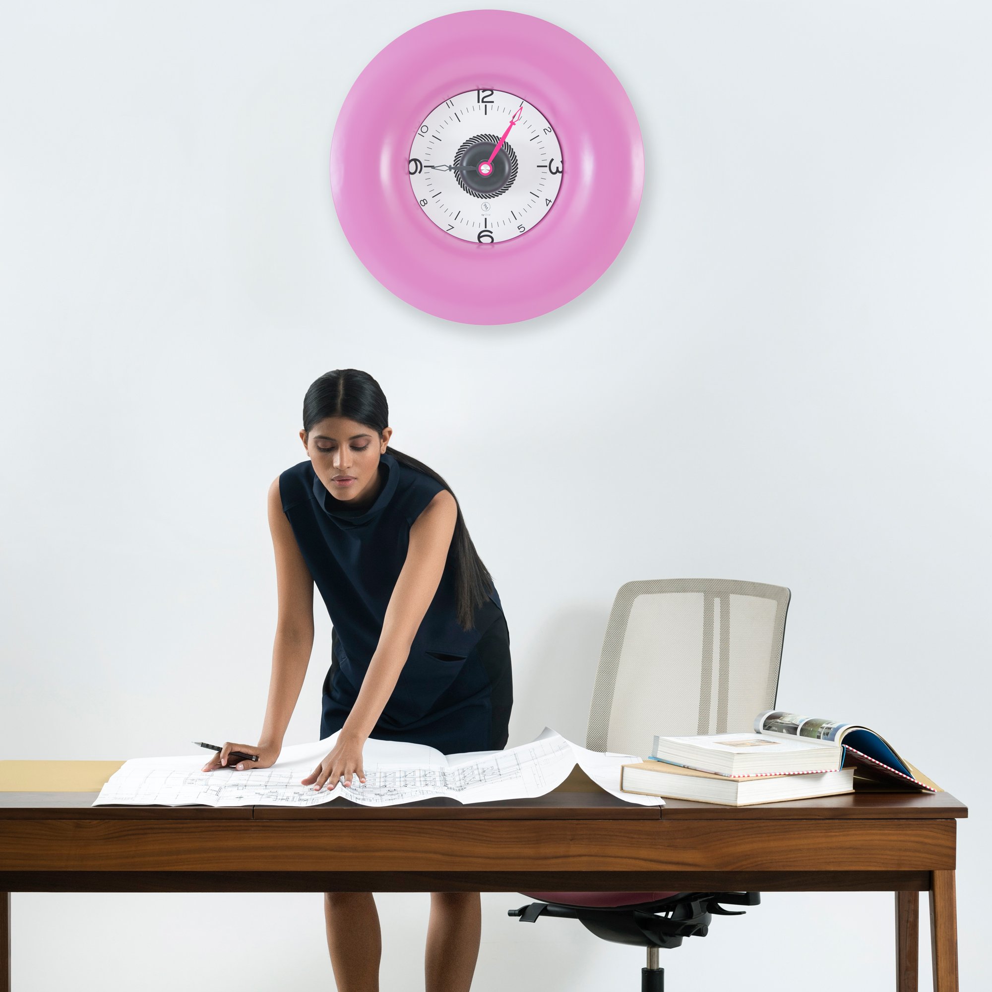 SY Time Datça 70 CM Duvar Saati - 6570 Patentli Manyetik Kadran Sistemi, Ayarlanabilir Kollar, Fiberglas ve Alüminyum Tasarım