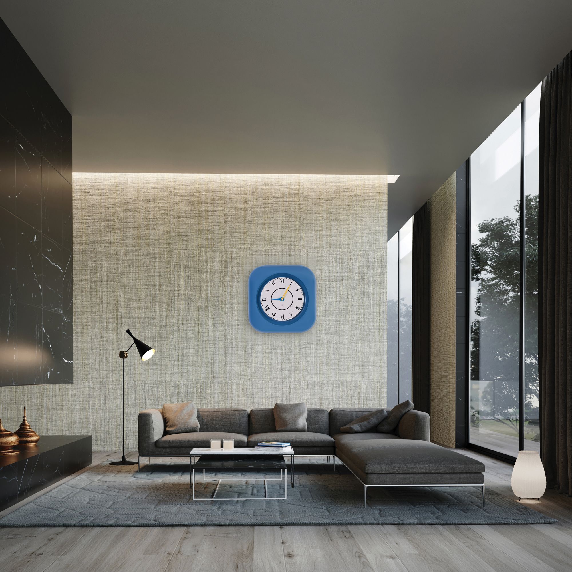 SY Time Knidos 80 CM Duvar Saati - 7201 Patentli Manyetik Kadran Sistemi, Ayarlanabilir Kollar, Fiberglas ve Alüminyum Tasarım