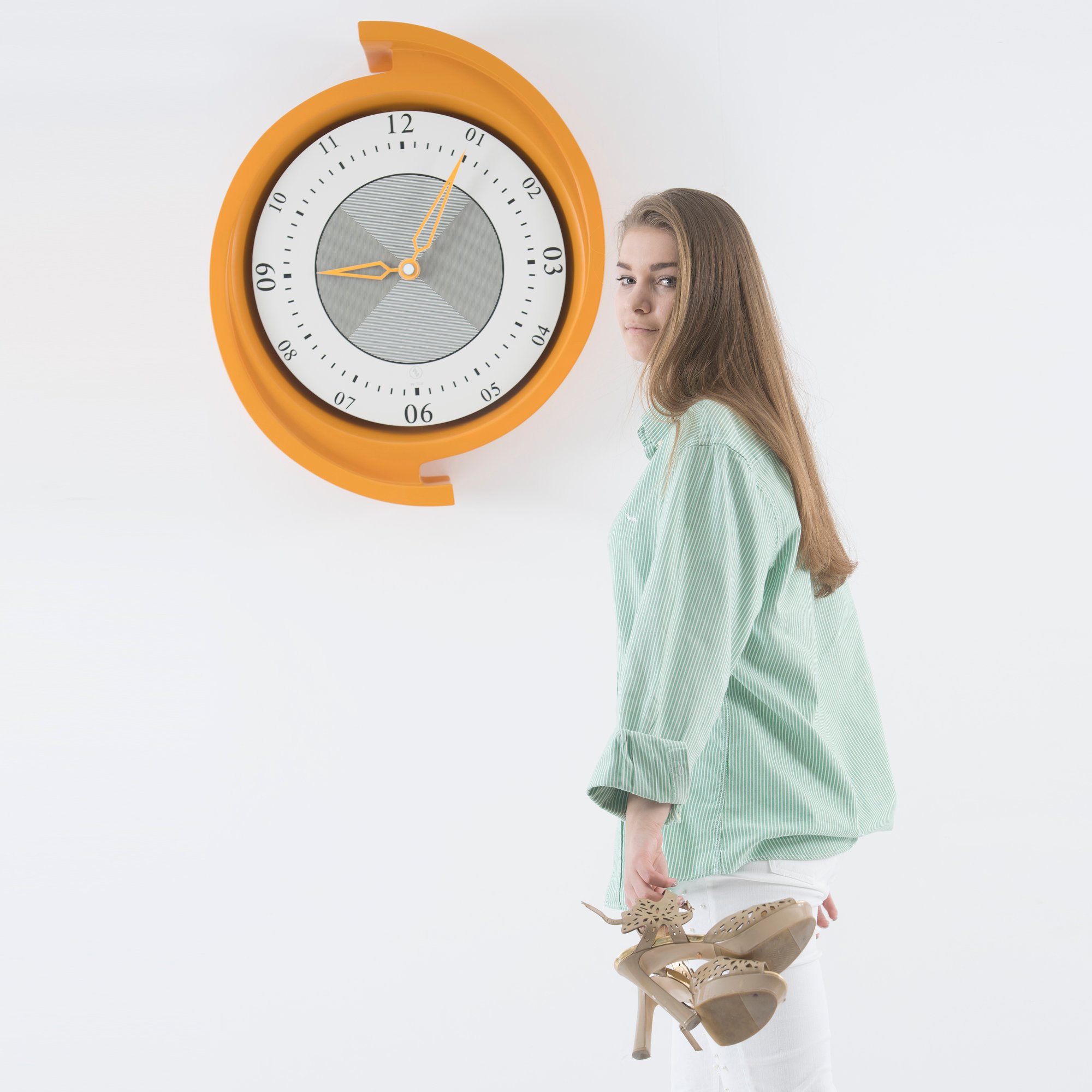 SY Time Pera 80 CM Duvar Saati - 6730 Patentli Manyetik Kadran Sistemi, Ayarlanabilir Kollar, Fiberglas ve Alüminyum Tasarım