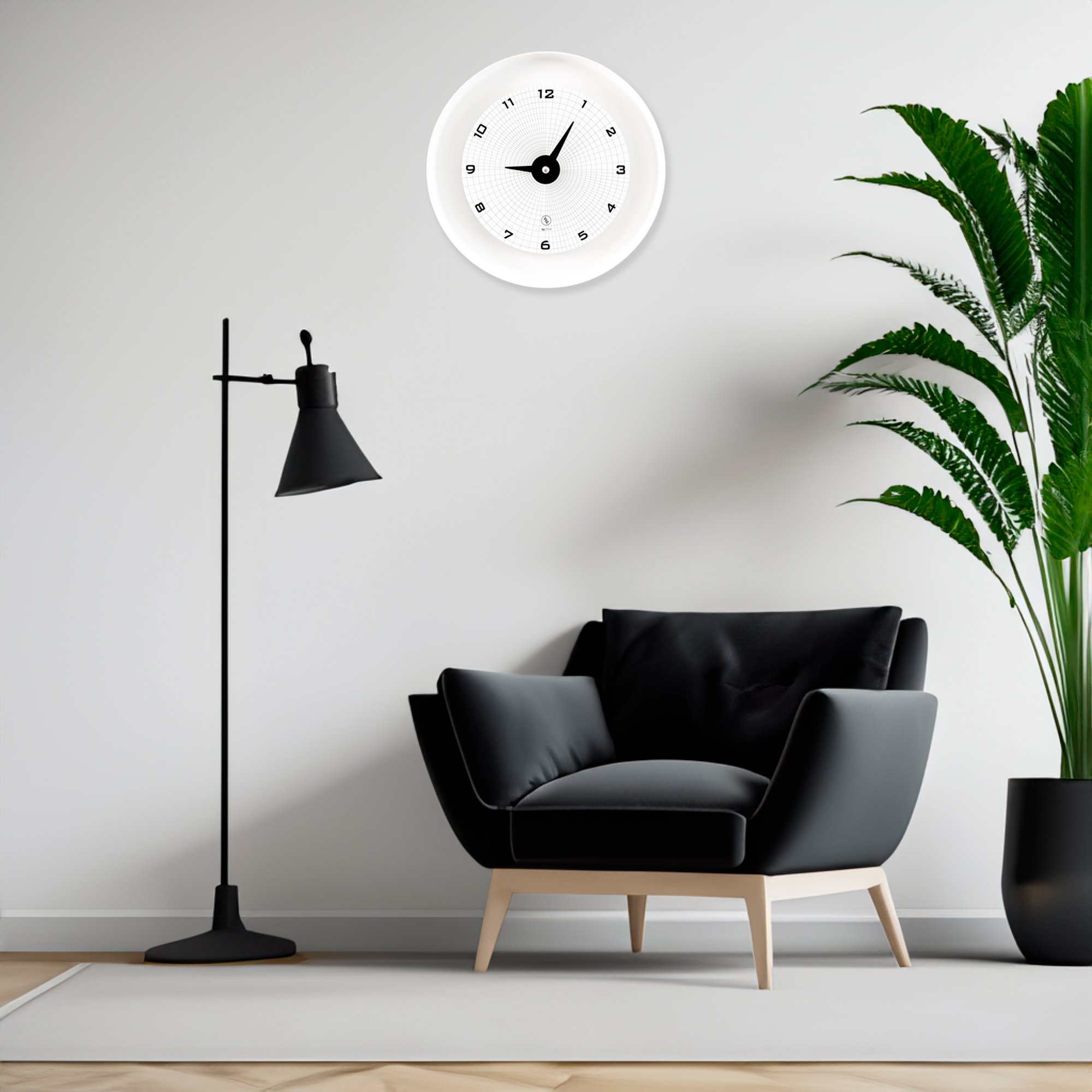 SY Time Adrasan 50 CM Wall Clock - 9311 Patented Magnetic Dial System, Adjustable Hands, Fiberglass and Aluminum Design
