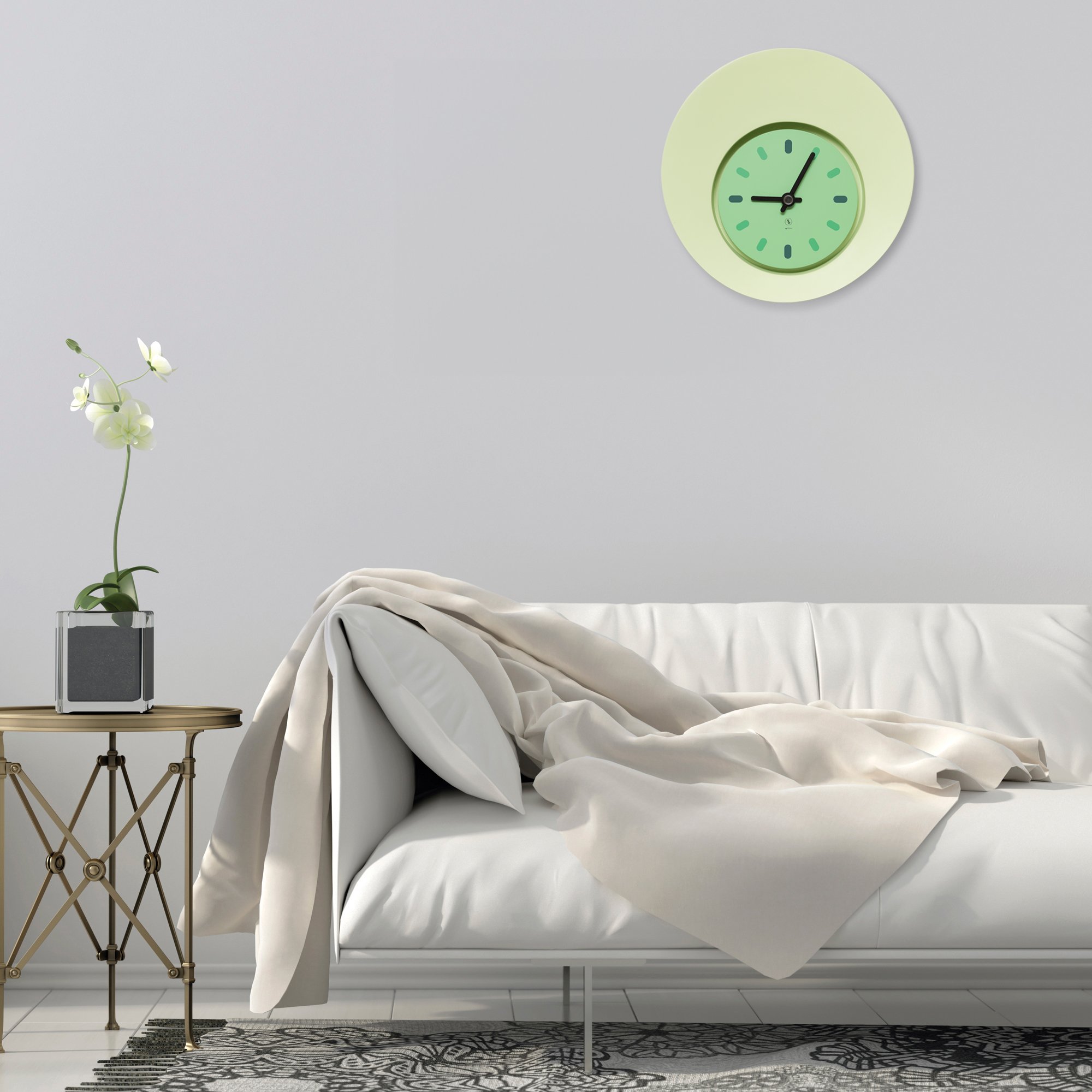 SY Time Troya 50 CM Wall Clock - 9496 Patented Magnetic Dial System, Adjustable Hands, Fiberglass and Aluminum Design