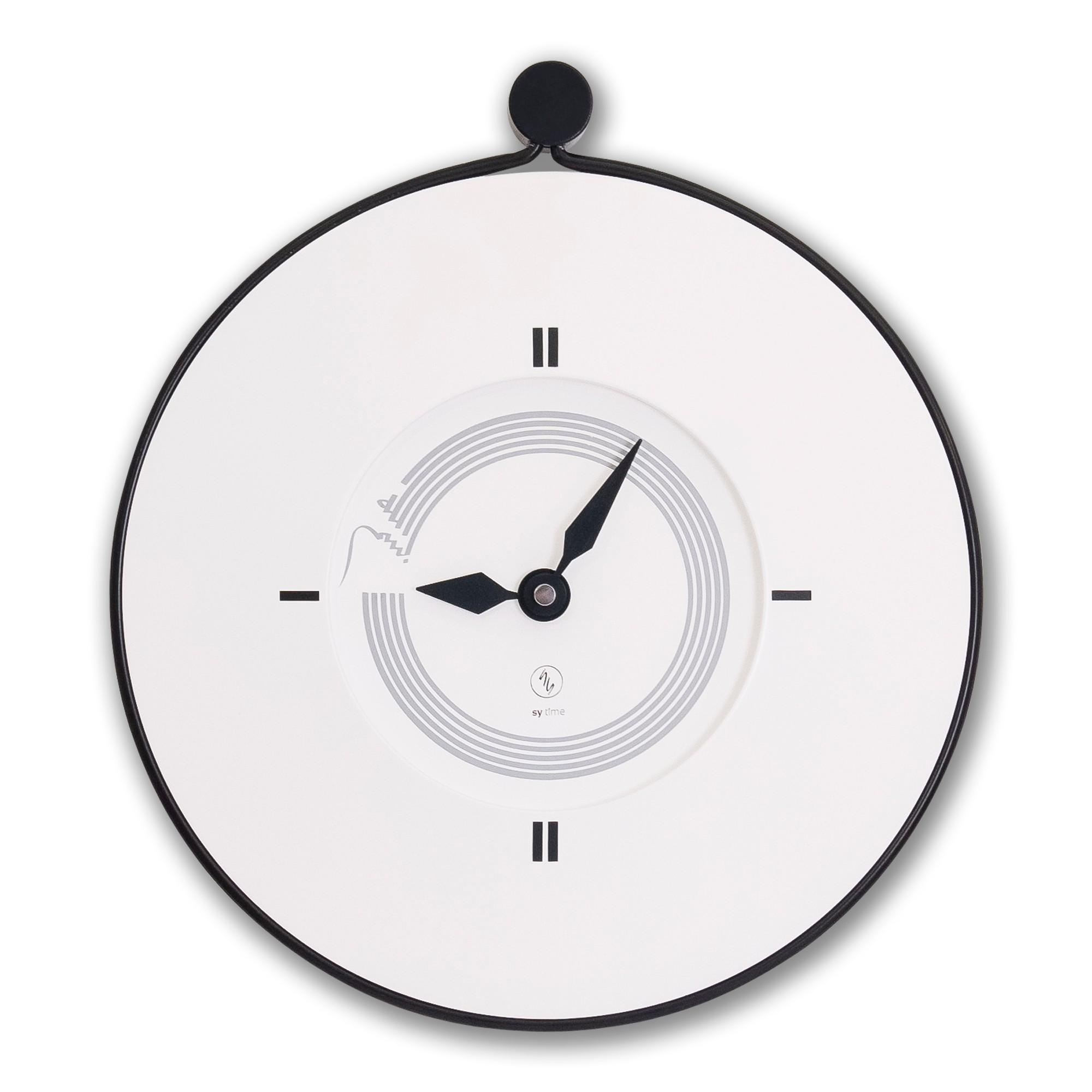 Sy Time Adalya 40 CM Wall Clock - 9304 Patented Magnetic Dial System, Adjustable Hands, Fiberglass and Aluminum Design