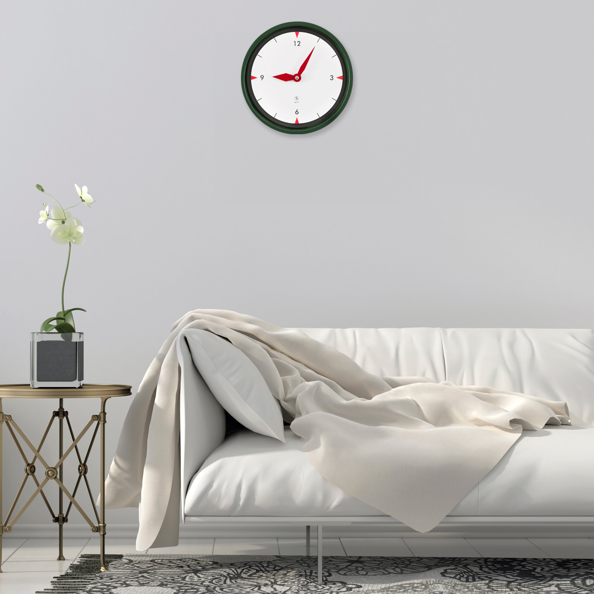 SY Time  Iasos 40 CM Duvar Saati - 6006 Patentli Manyetik Kadran Sistemi, Ayarlanabilir Kollar, Fiberglas ve Alüminyum Tasarım