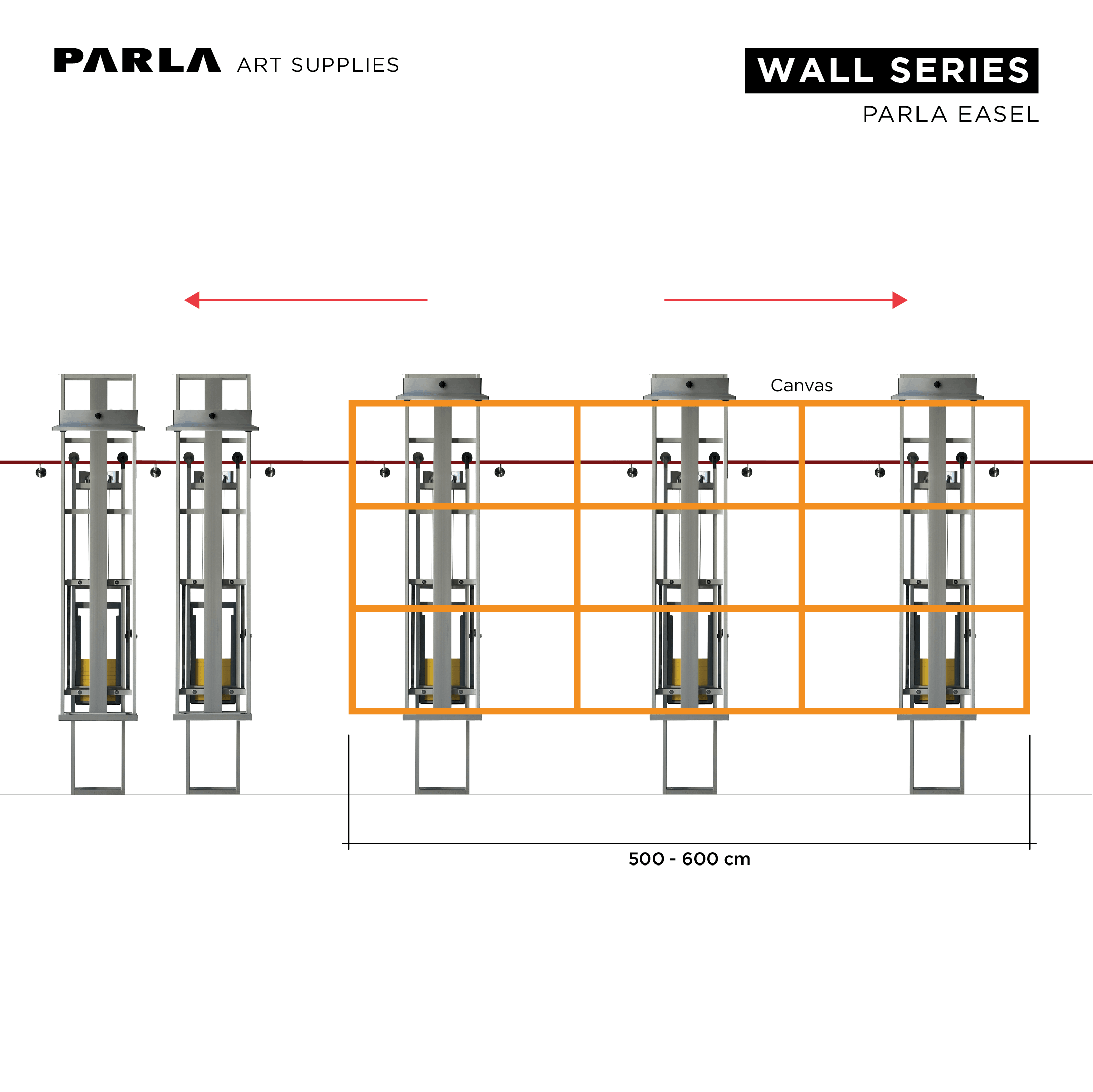 Wall Series Easels: Professional Aluminum Portable Custom Design Easel Stand for Artists and Museums