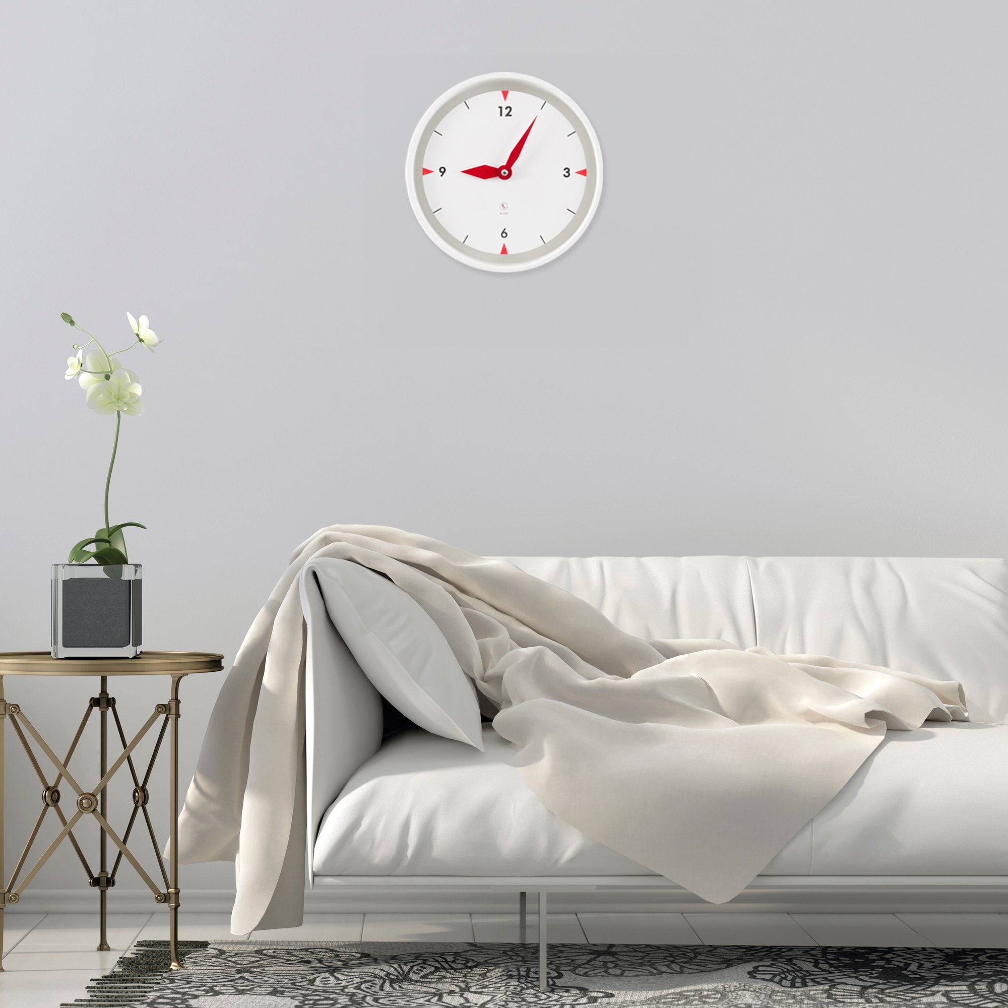 SY Time Iasos 40 CM Wall Clock - 5962 Patented Magnetic Dial System, Adjustable Hands, Fiberglass and Aluminum Design