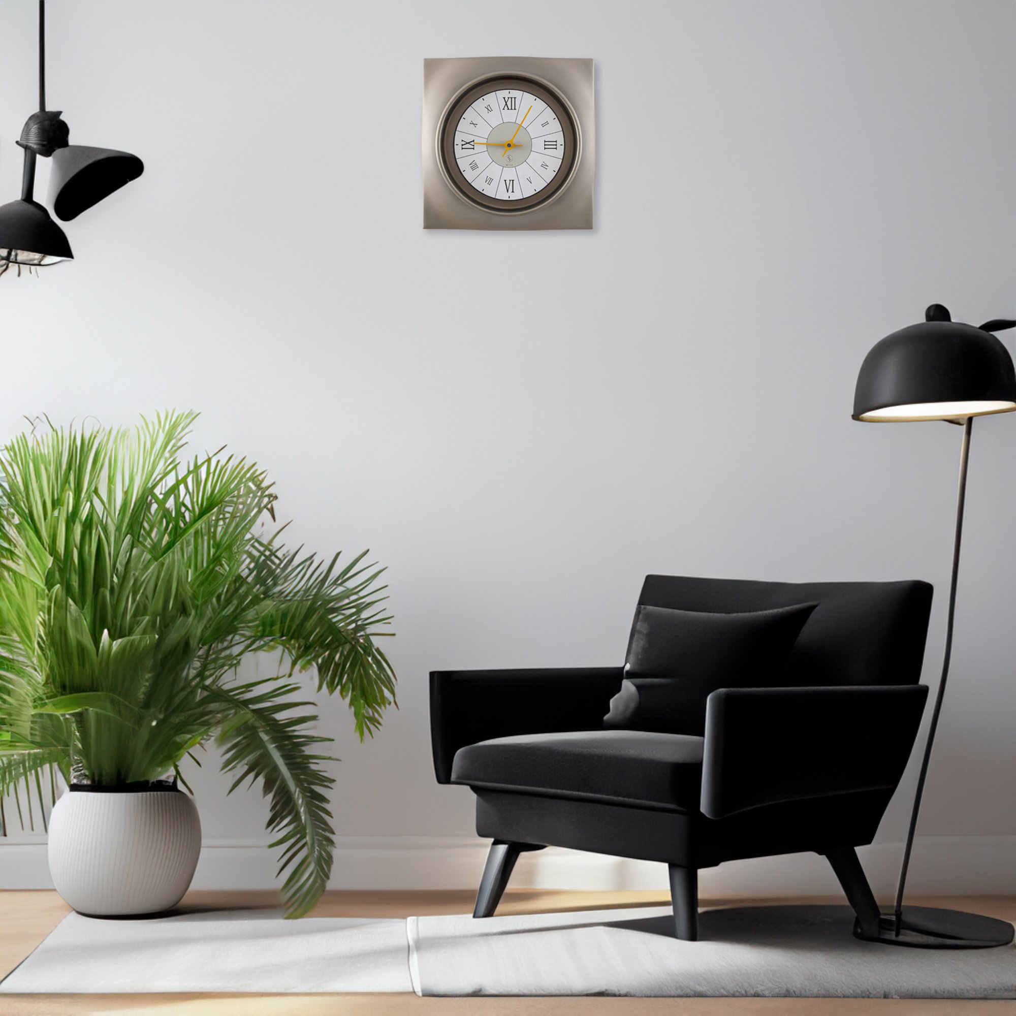 SY Time Avşa 40 CM Wall Clock Patented Magnetic Dial System, Adjustable Hands, Fiberglass and Aluminum Design