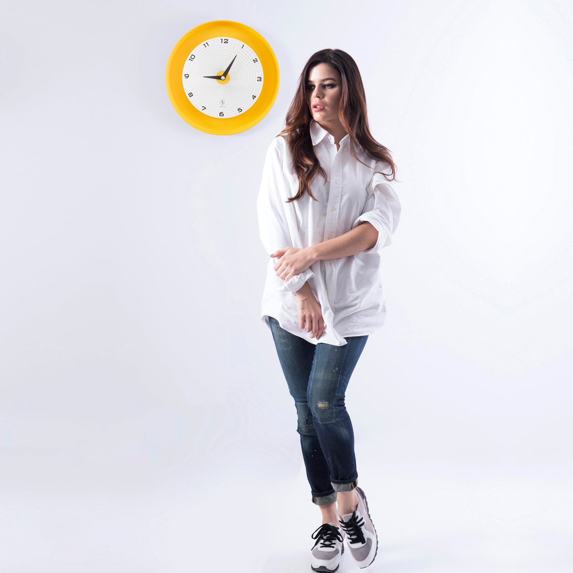 SY Time Adrasan 50 CM Duvar Saati - 7287 Patentli Manyetik Kadran Sistemi, Ayarlanabilir Kollar, Fiberglas ve Alüminyum Tasarım