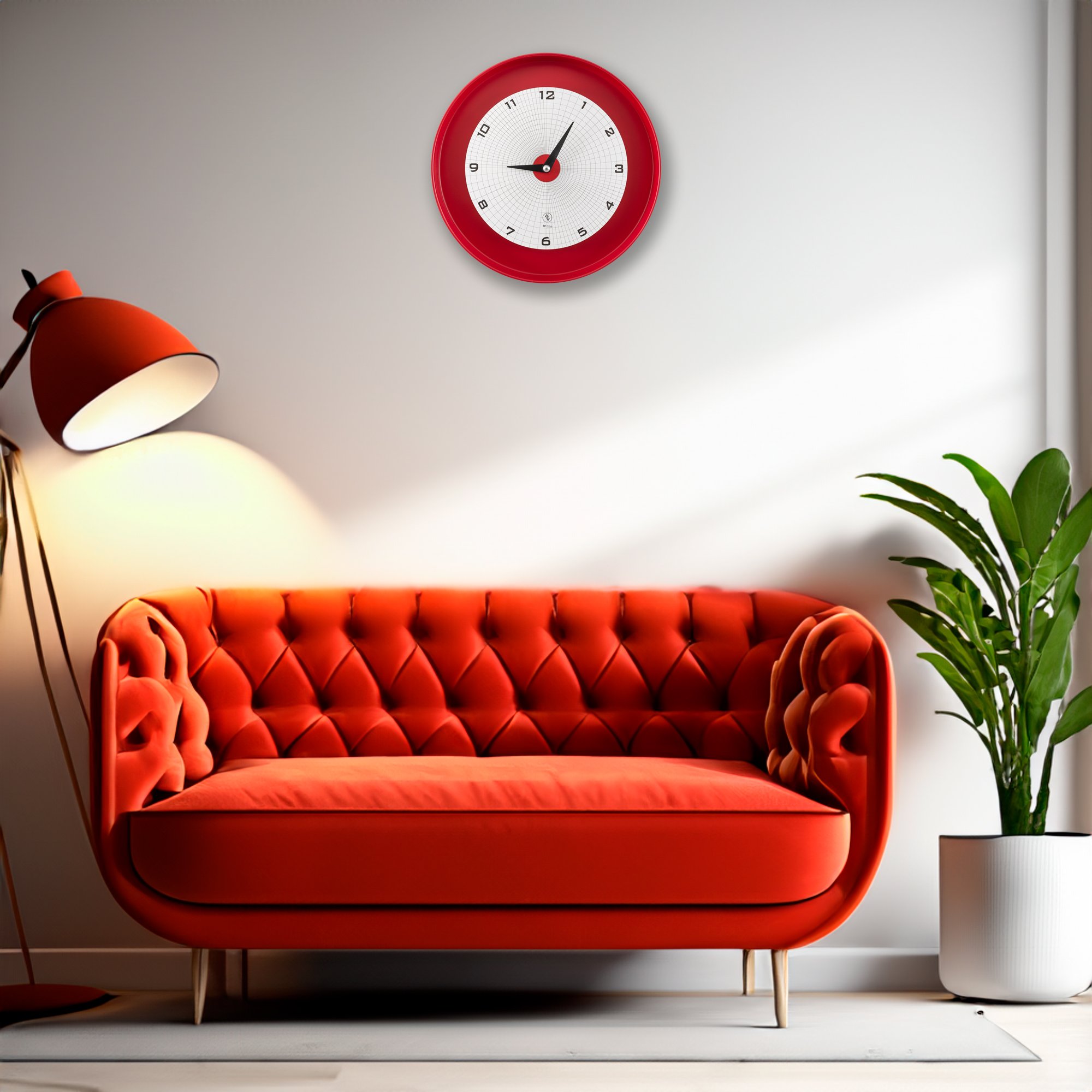 SY Time Adrasan 50 CM Wall Clock - 7317 Patented Magnetic Dial System, Adjustable Hands, Fiberglass and Aluminum Design