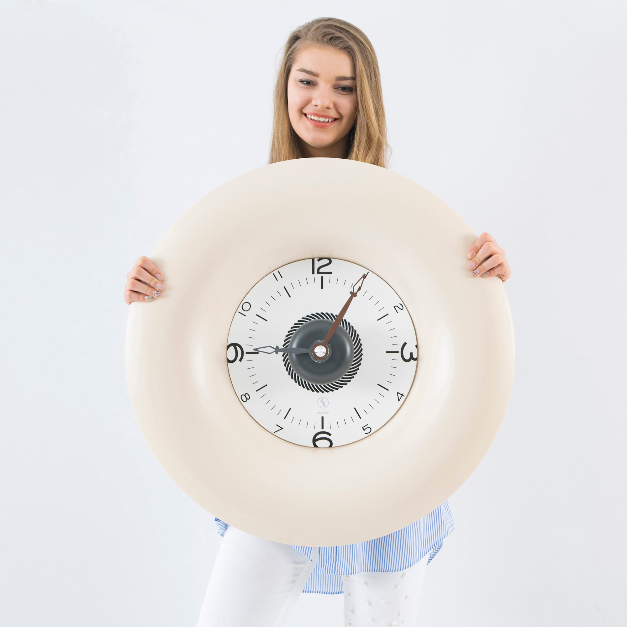 SY Time Datça 70 CM Duvar Saati - 6556 Patentli Manyetik Kadran Sistemi, Ayarlanabilir Kollar, Fiberglas ve Alüminyum Tasarım