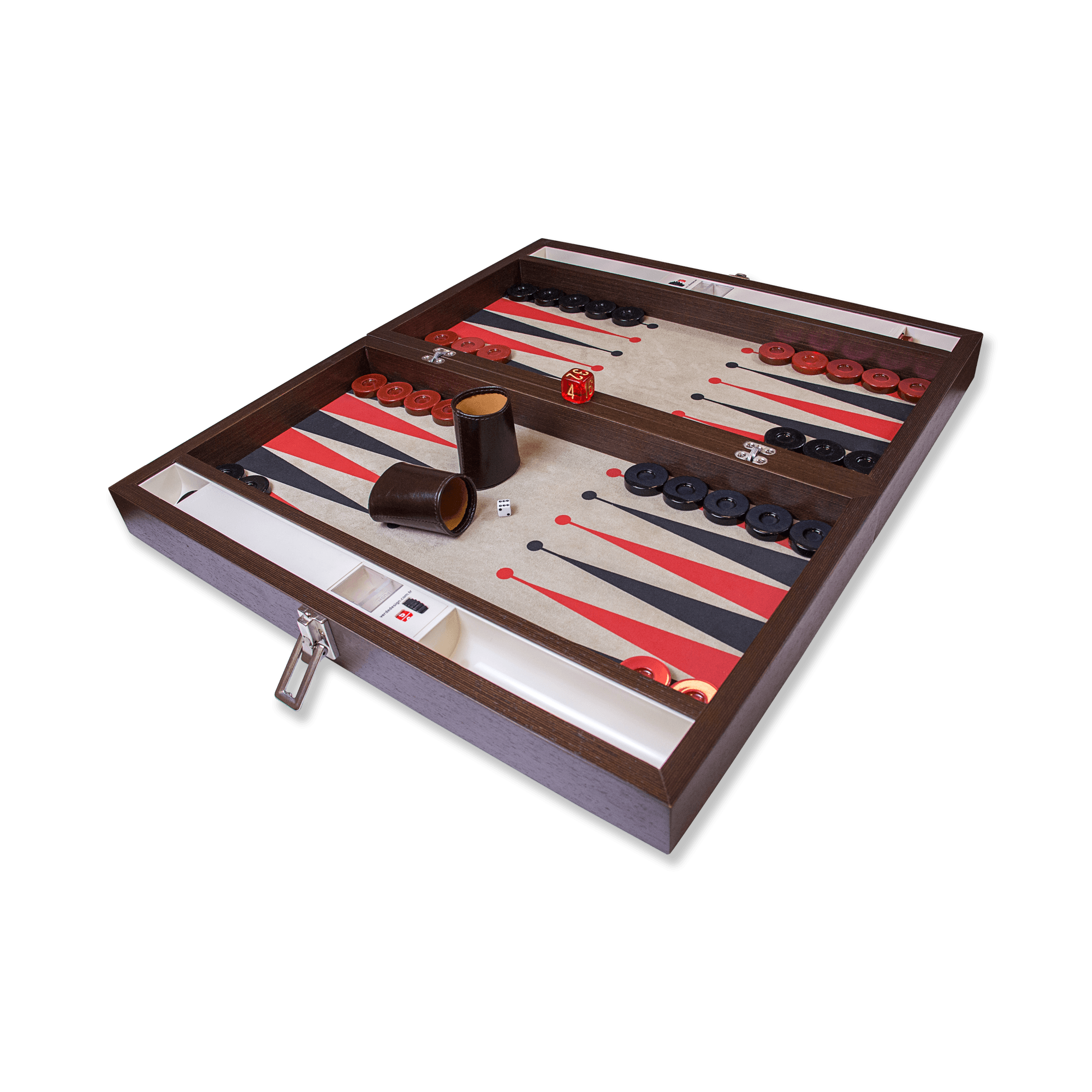 Merba Tavla 35 Handmade Backgammon Set - Personalized Premium with Ultramarine Leather, Custom Name and Logo, High Quality Wooden Board