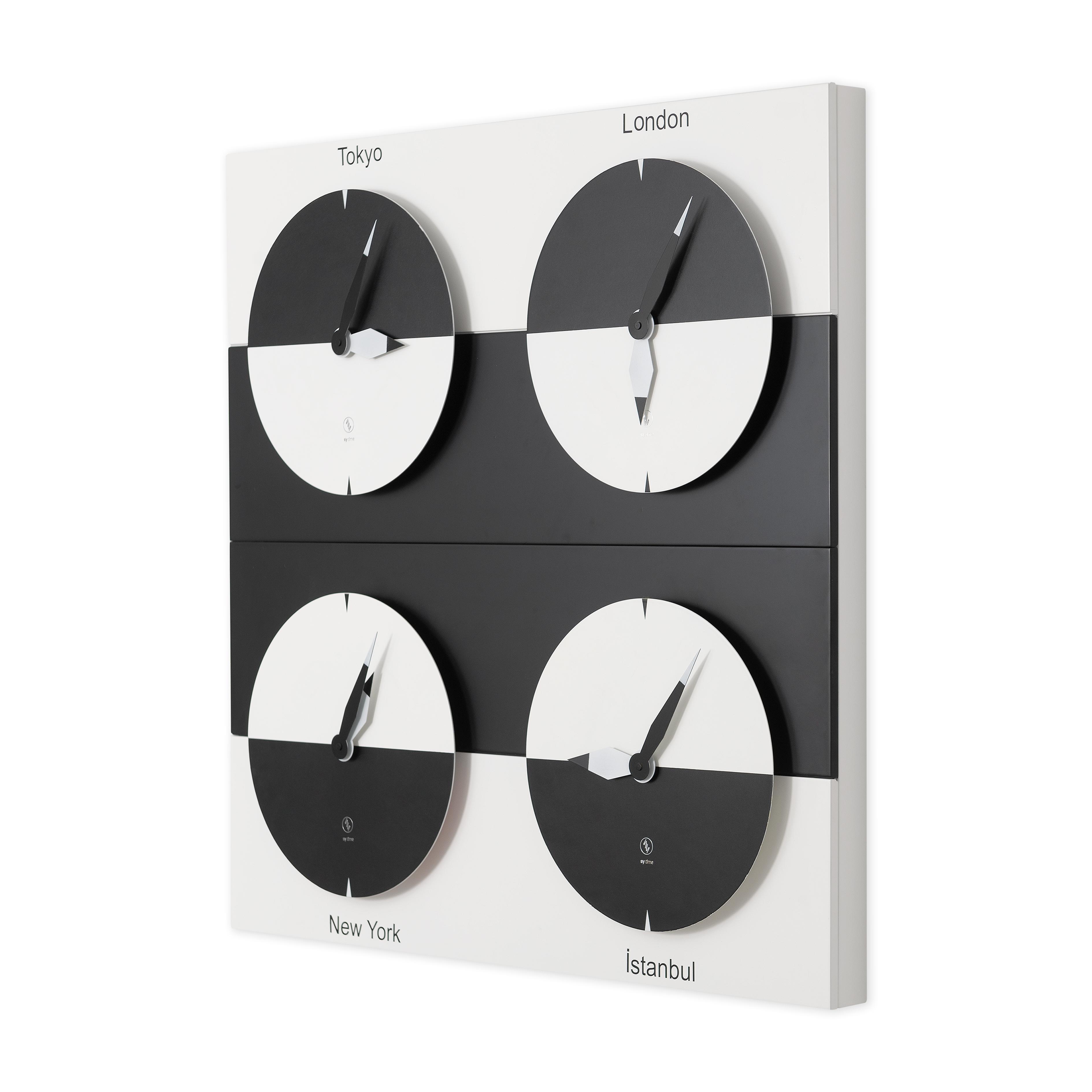 SY Time Phrygian Hotel Wall Clock / Reception Clock Patented Magnetic Dial System, Adjustable Hands, Fiberglass and Aluminum Design