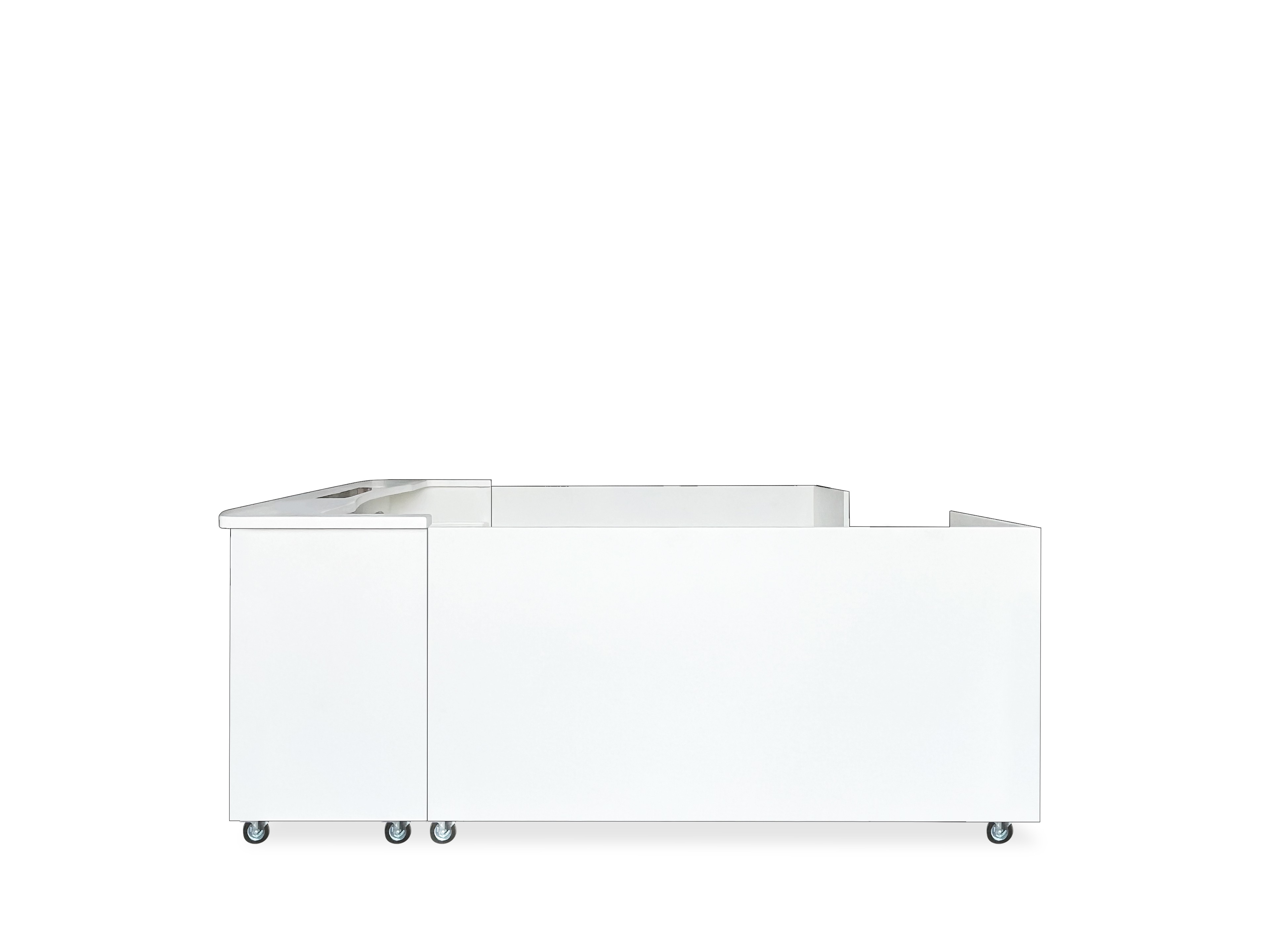 Deluxe Mobile Bar D-300 / Station - Alüminyum, Paslanmaz Çelik ve Fiberglas, Buz Kapları, Oteller veya Etkinlikler için Raflar