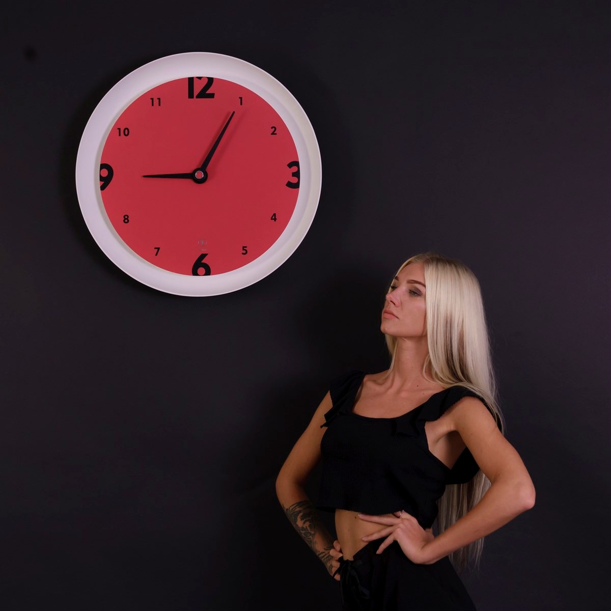 SY Time Myra 60 CM Duvar Saati - 9427 Patentli Manyetik Kadran Sistemi, Ayarlanabilir Kollar, Fiberglas ve Alüminyum Tasarım