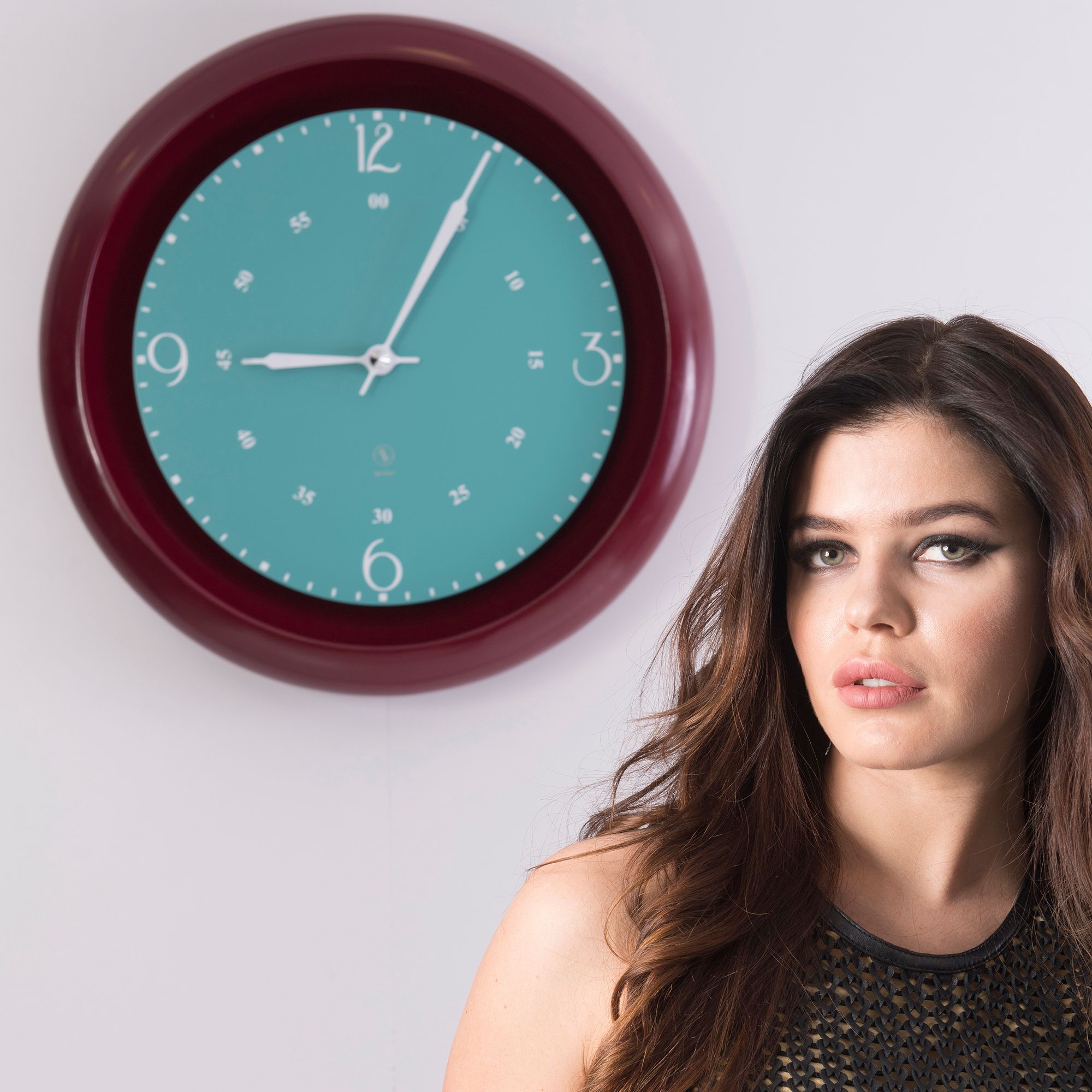 SY Time İbora 70 CM Wall Clock - 7027 Patented Magnetic Dial System, Adjustable Hands, Fiberglass and Aluminum Design