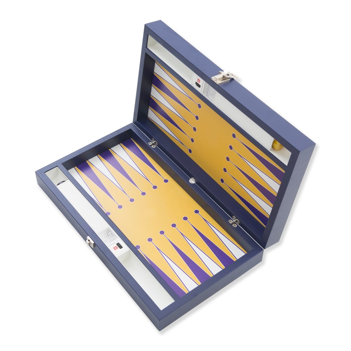 Fan Backgammon 35 - 3548 Handmade Backgammon Set - Personalized Premium with Ultramarine Leather, Custom Name and Logo, High Quality Wooden Board