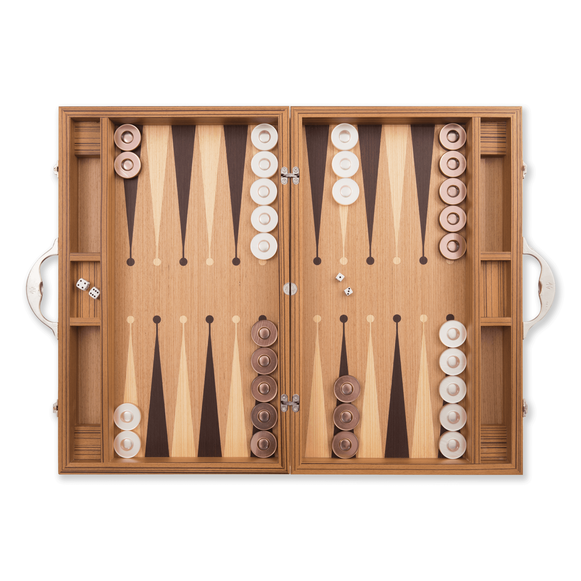 Era Backgammon 40 Handmade Backgammon Set - Personalized Premium with Ultramarine Leather, Custom Name and Logo, High Quality Wooden Board - 442