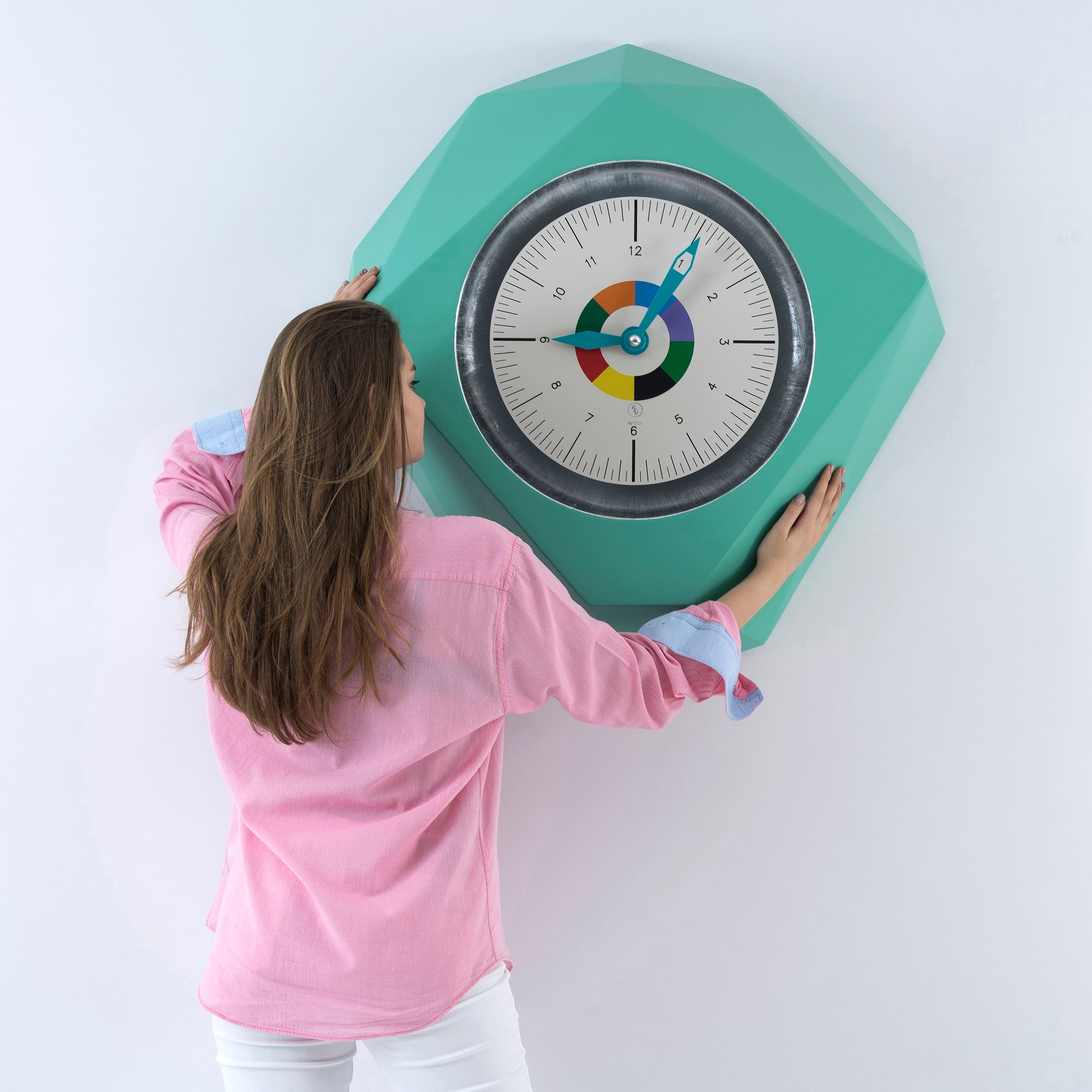 SY Time Cumra 90 CM Wall Clock Patented Magnetic Dial System, Adjustable Hands, Fiberglass and Aluminum Design